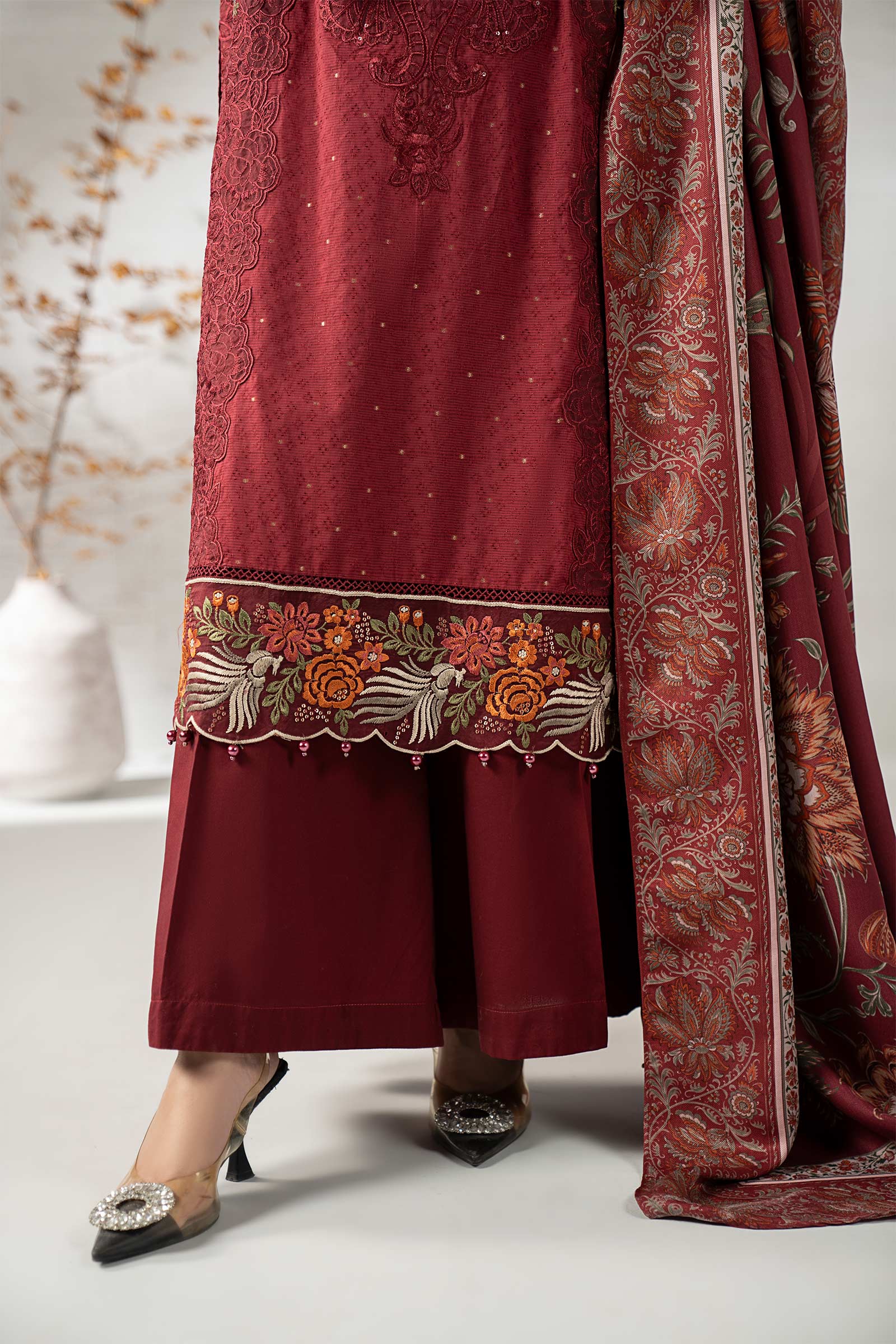 Maria B | Pre Fall 25 | DW-W25-06-Maroon