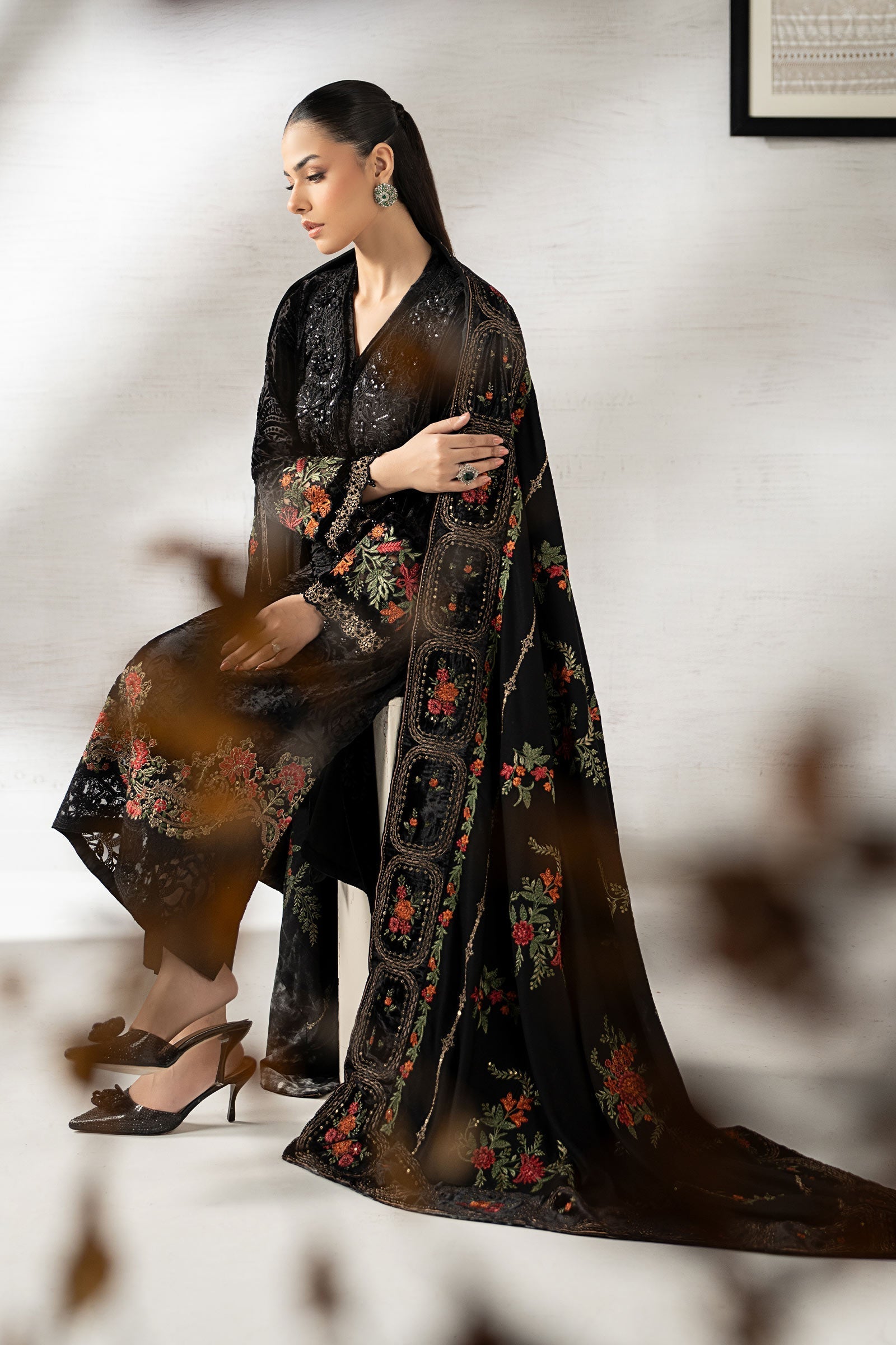 Maria B | Eid Collection 26 | 3 Piece Embroidered Palachi Suit