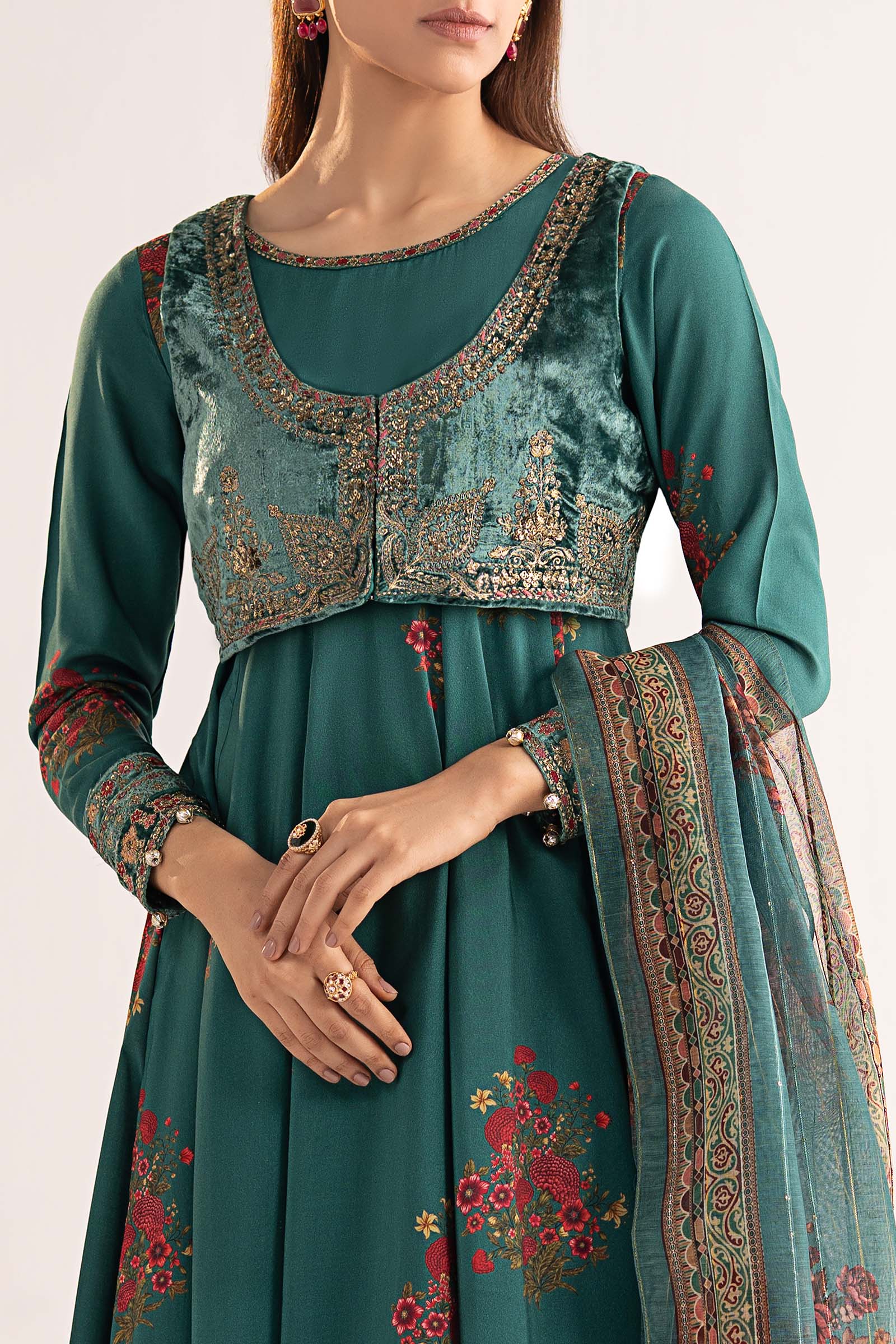 Maria B | Eid Collection 26 | 3 Piece Embroidered Linen Suit