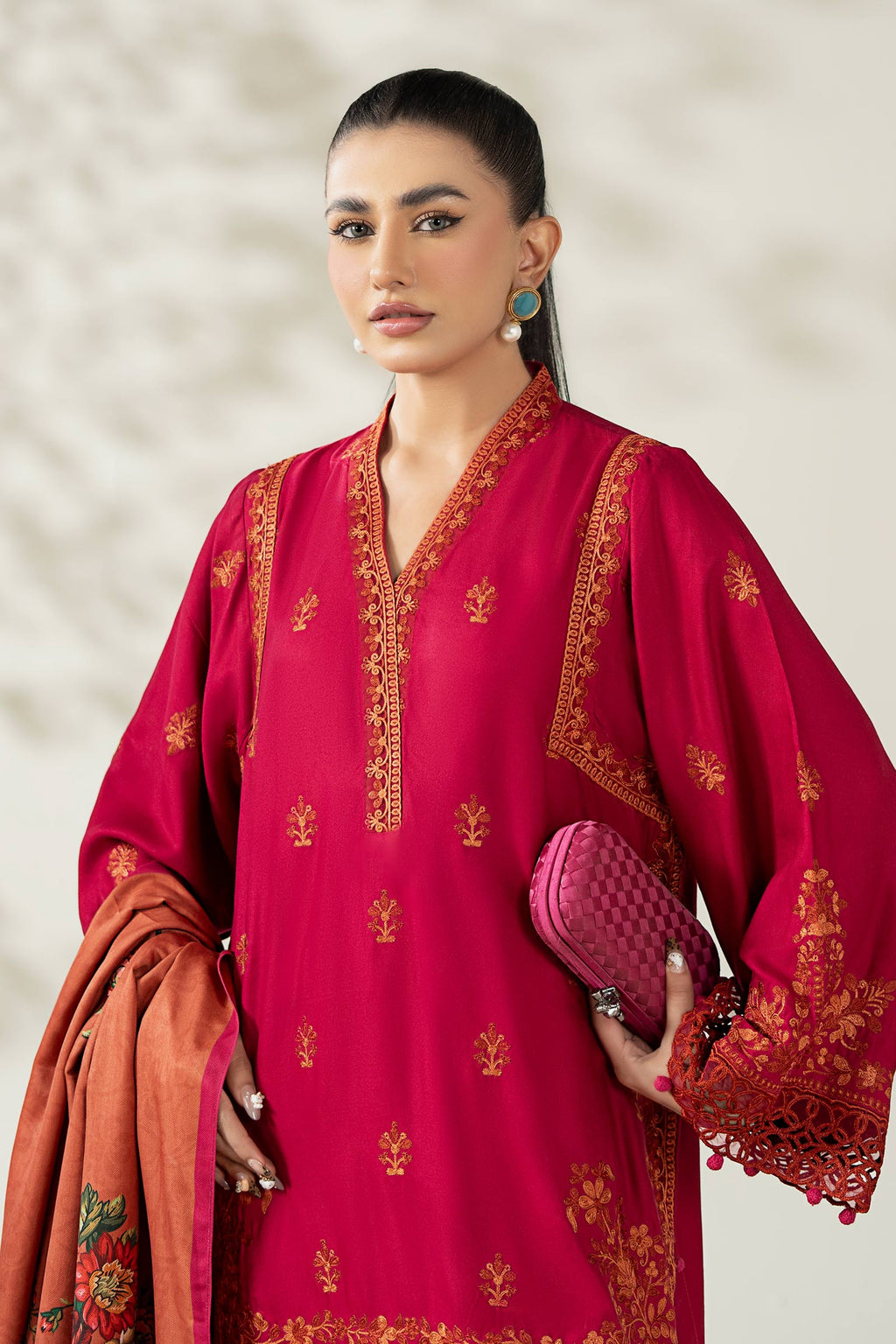 Maria B | Luxury Winter Pret 25 | DW-W25-46-Hot Pink