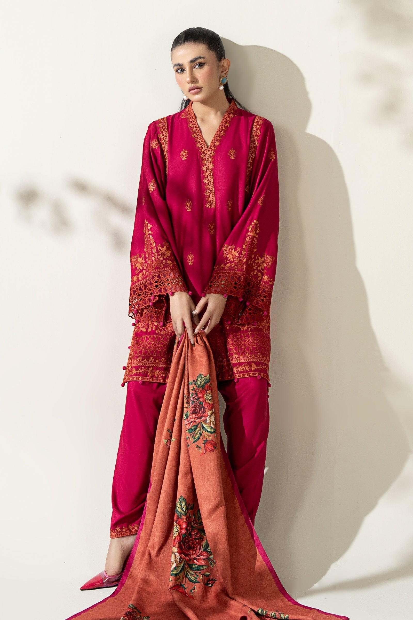 Maria B | Luxury Winter Pret 25 | DW-W25-46-Hot Pink