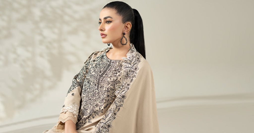 Maria B | Luxury Winter Pret 25 | DW-W25-47-BEIGE