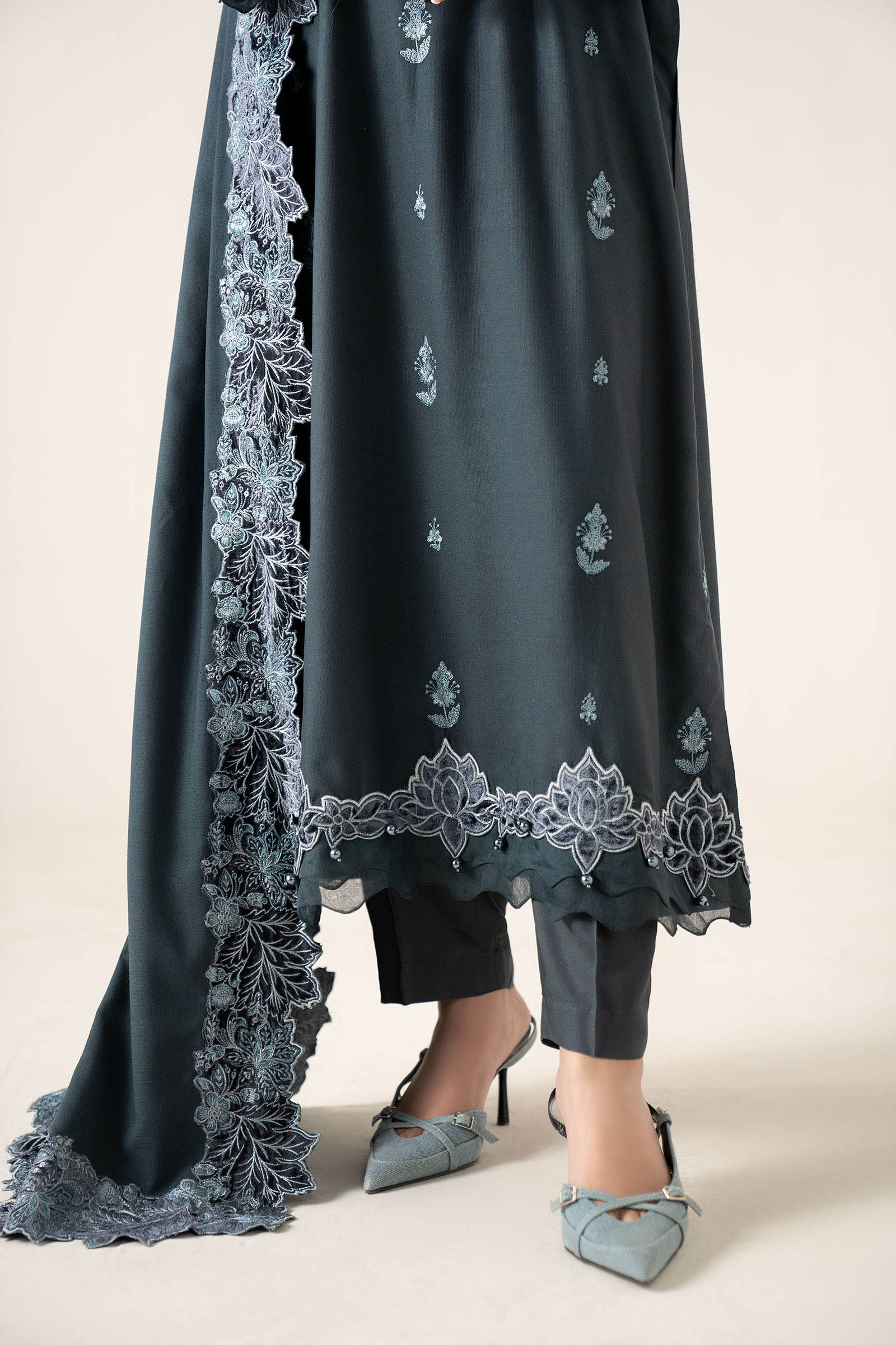 Maria B | Eid Collection 26 | 3 Piece Embroidered Karandi Suit