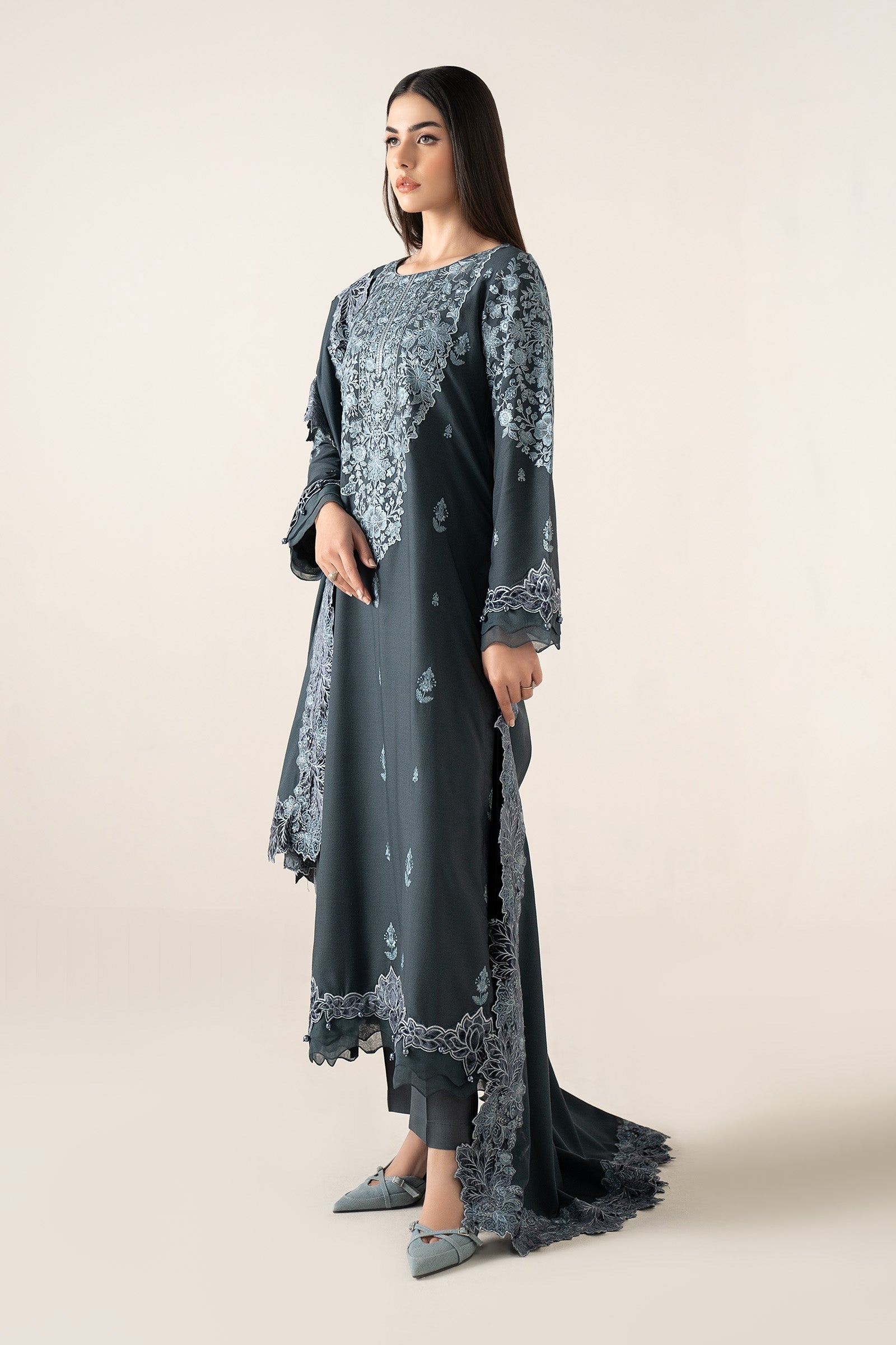 Maria B | Eid Collection 26 | 3 Piece Embroidered Karandi Suit