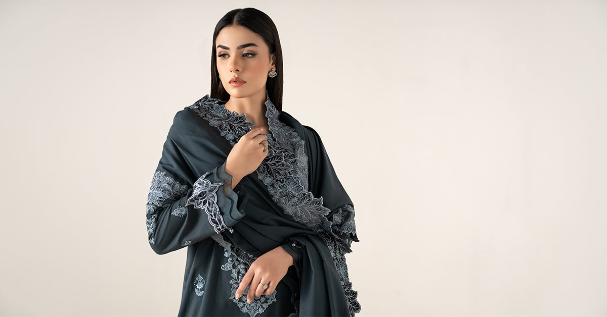 Maria B | Eid Collection 26 | 3 Piece Embroidered Karandi Suit