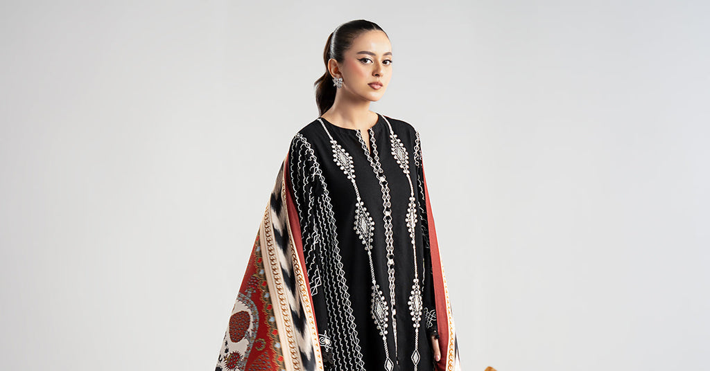 Maria B | Luxury Winter Pret 25 | DW-W25-51-Black