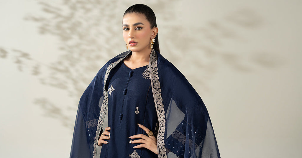 Maria B | Luxury Winter Pret 25 | DW-W25-54-Blue
