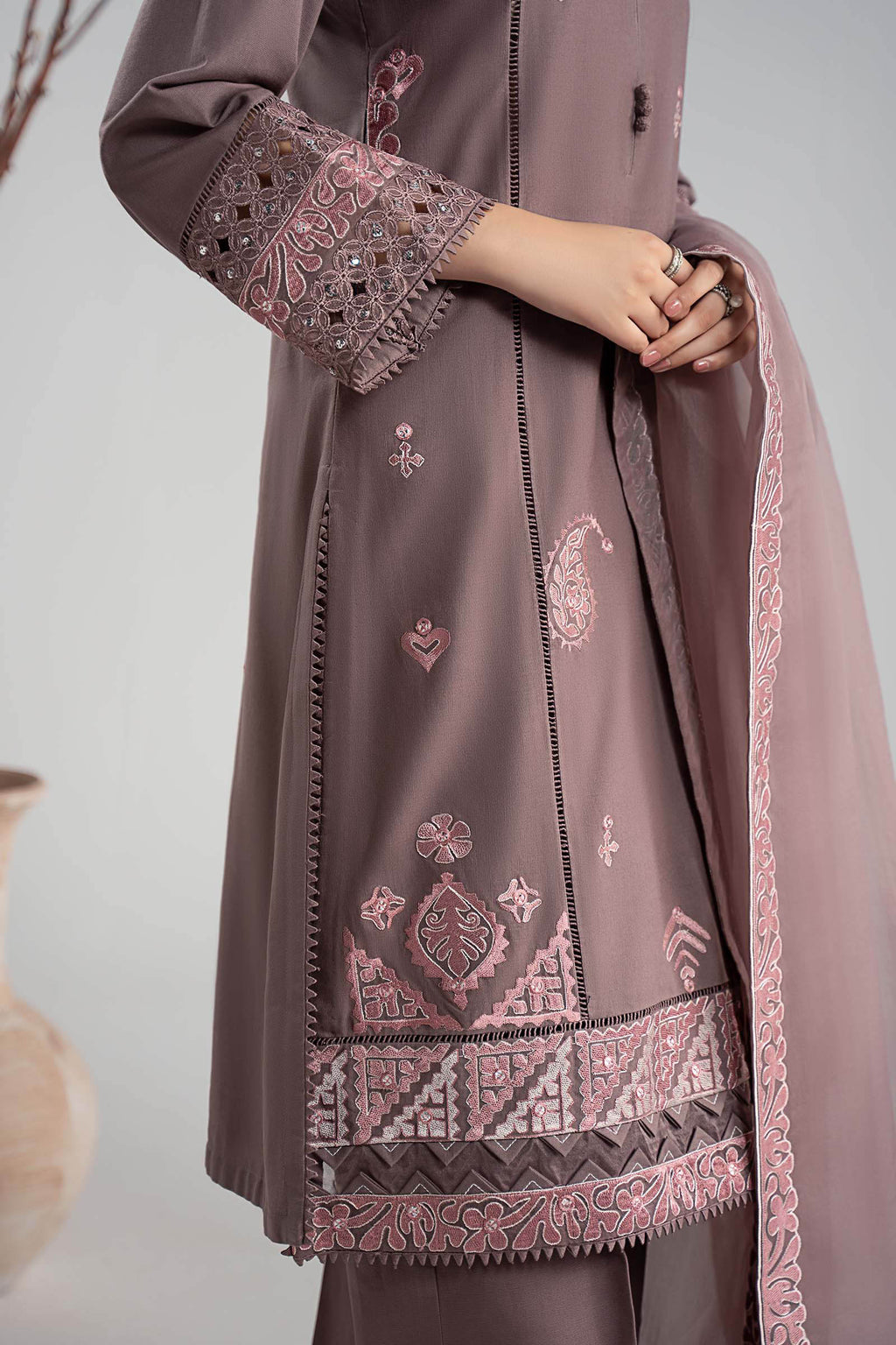 Maria B | Luxury Winter Pret 25 | DW-W25-54-Peachy Pink