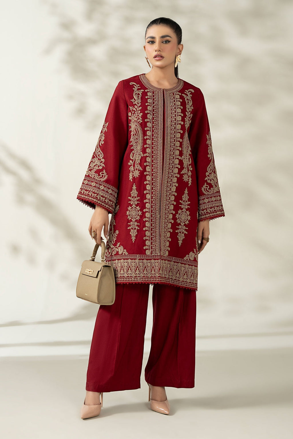 Maria B | Luxury Winter Pret 25 | DW-W25-58-Maroon