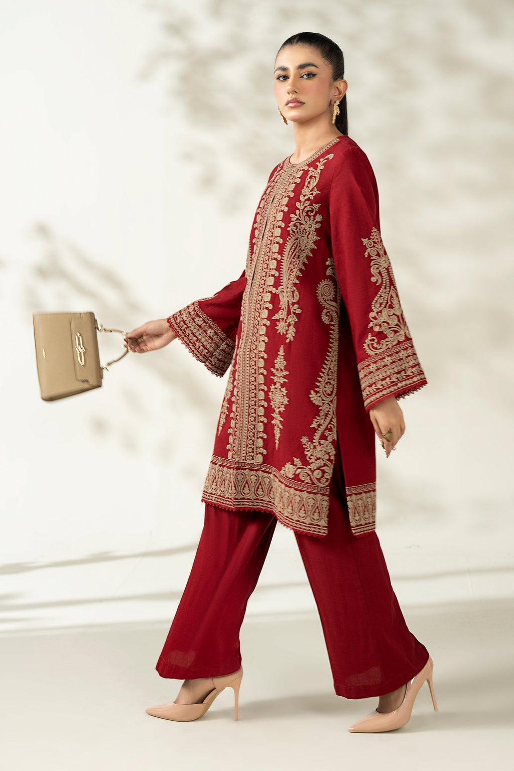 Maria B | Luxury Winter Pret 25 | DW-W25-58-Maroon