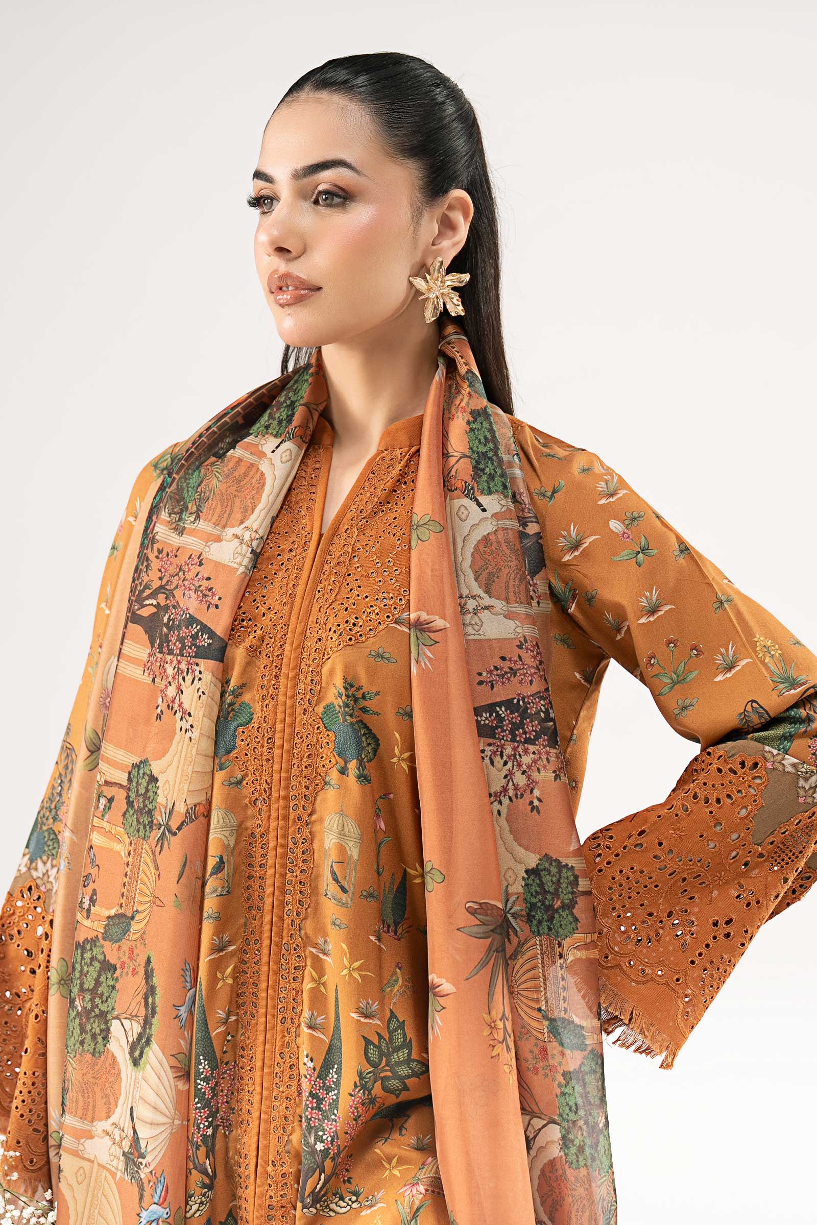 Maria B | Eid Collection 26 | 3 Piece Embroidered Linen Suit