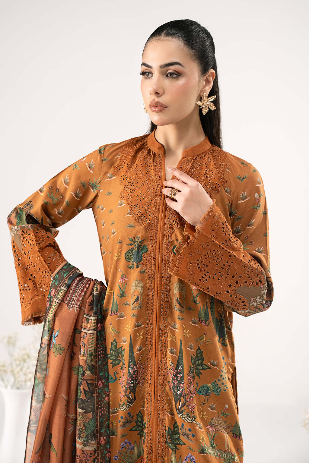 Maria B | Eid Collection 26 | 3 Piece Embroidered Linen Suit