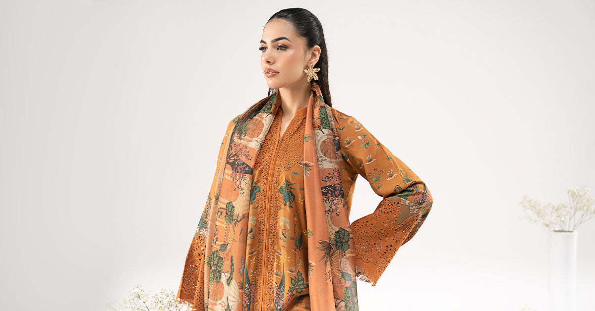 Maria B | Eid Collection 26 | 3 Piece Embroidered Linen Suit