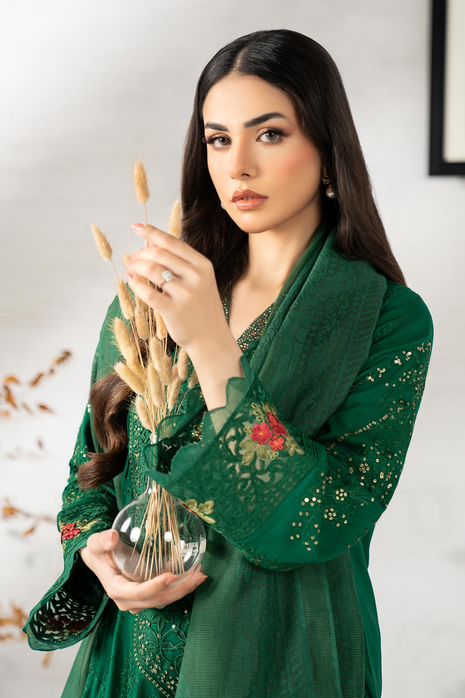Maria B | Eid Collection 26 | 3 Piece Embroidered Linen Suit