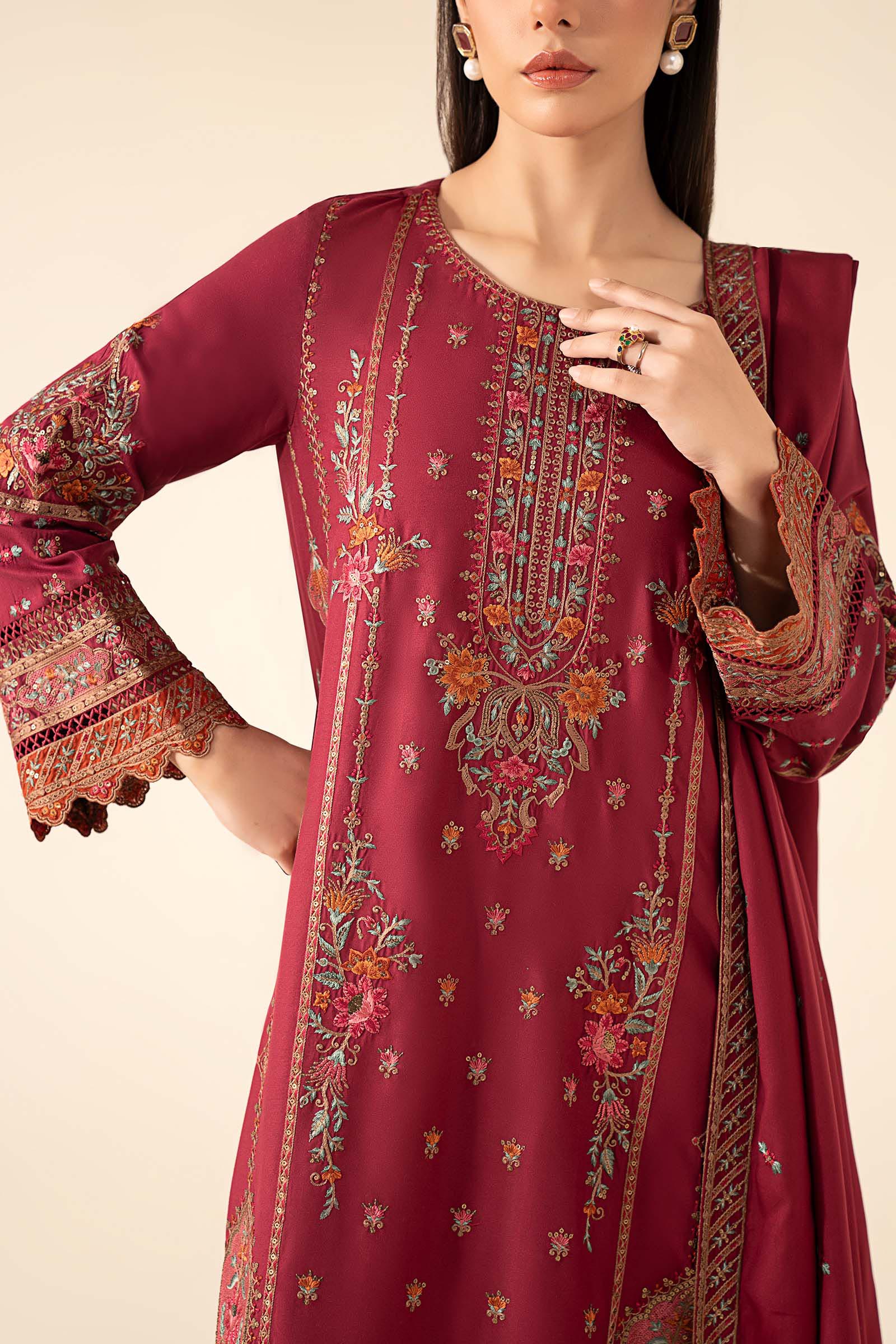 Maria B | Eid Collection 26 | 3 Piece Embroidered Linen Suit