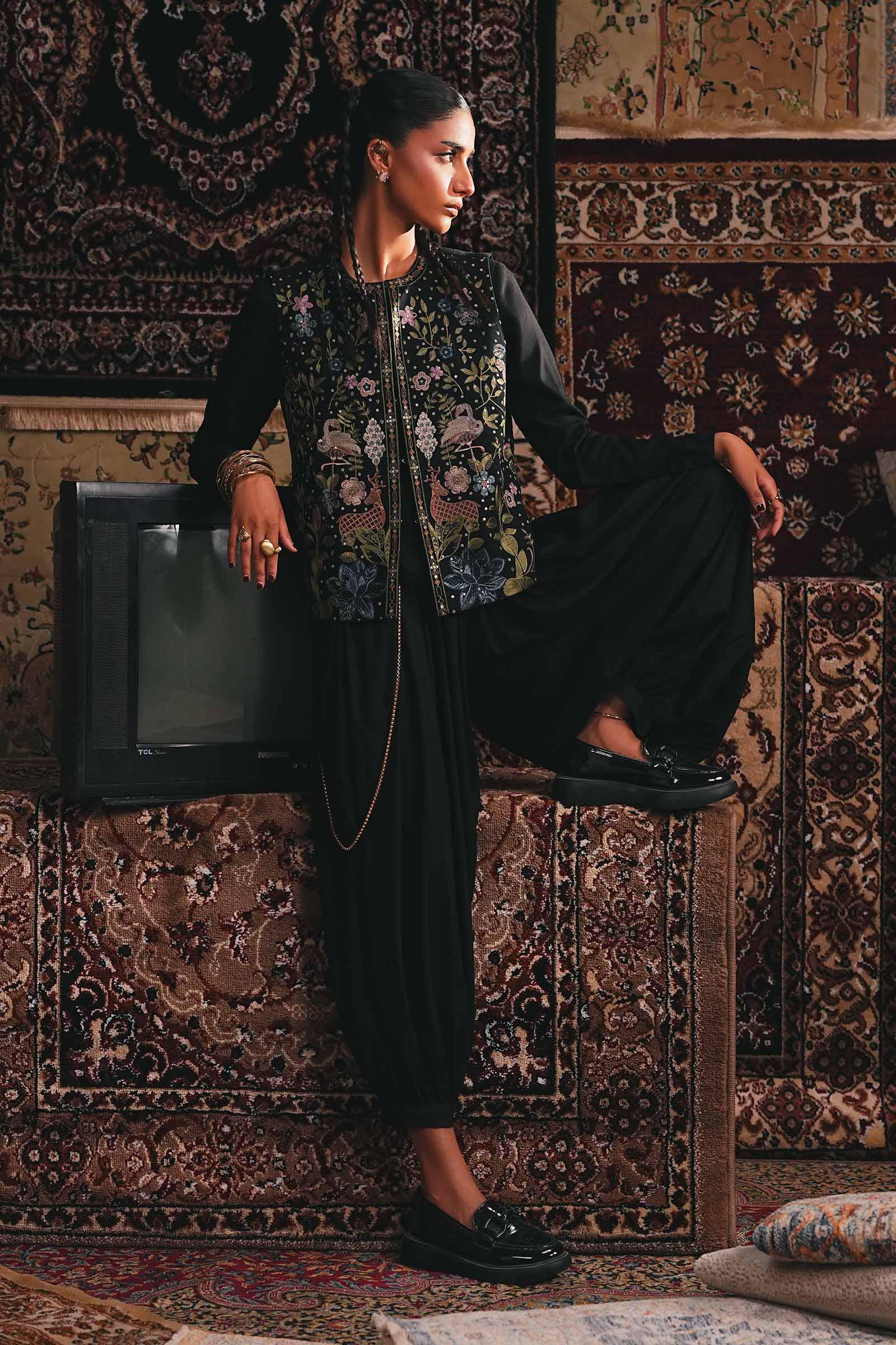 Maria B | Eid Collection 26 | 3 Piece Embroidered Khaddar Suit