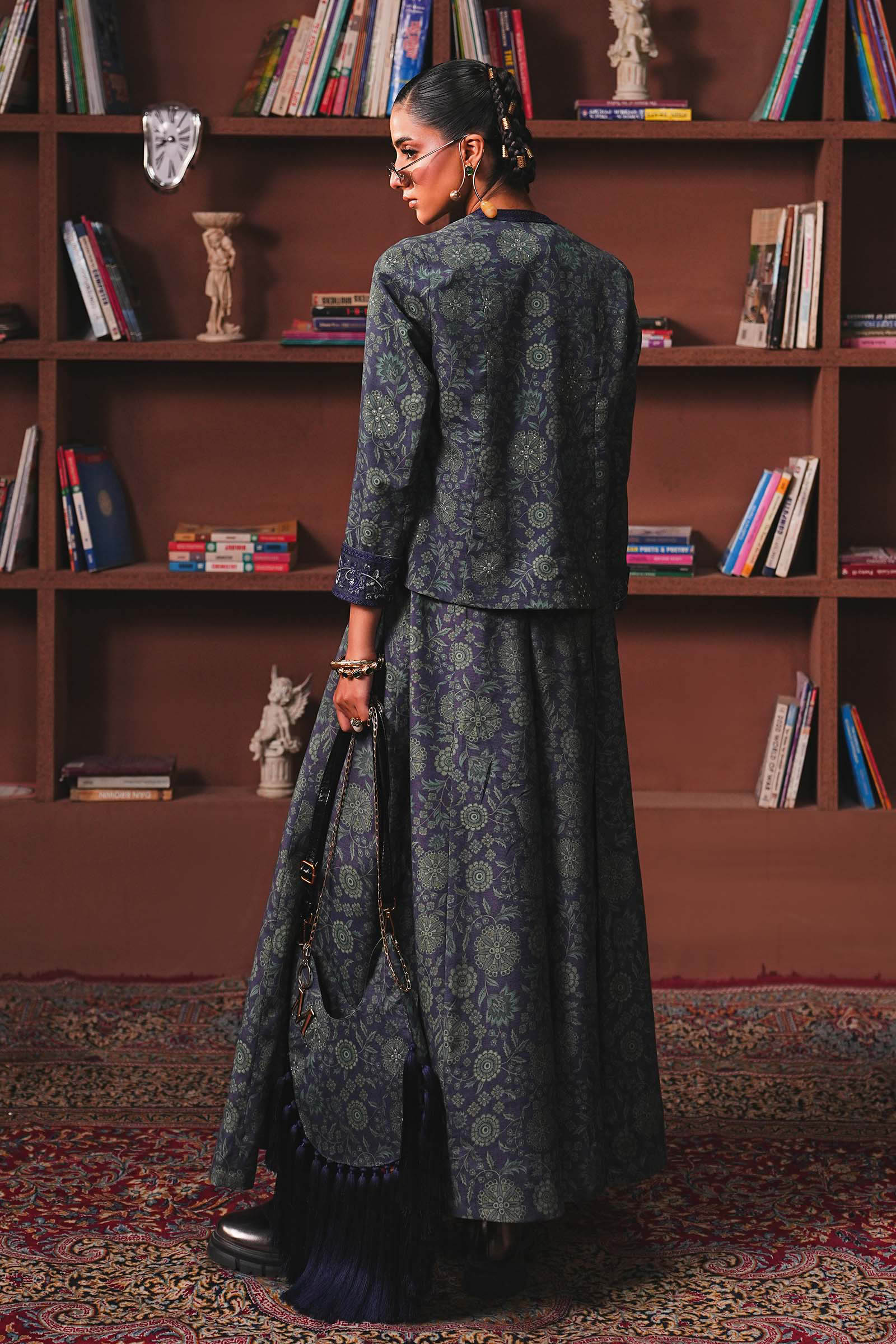 Maria B | Eid Collection 26 | Embroidered Pk Raw Silk Skirt Set