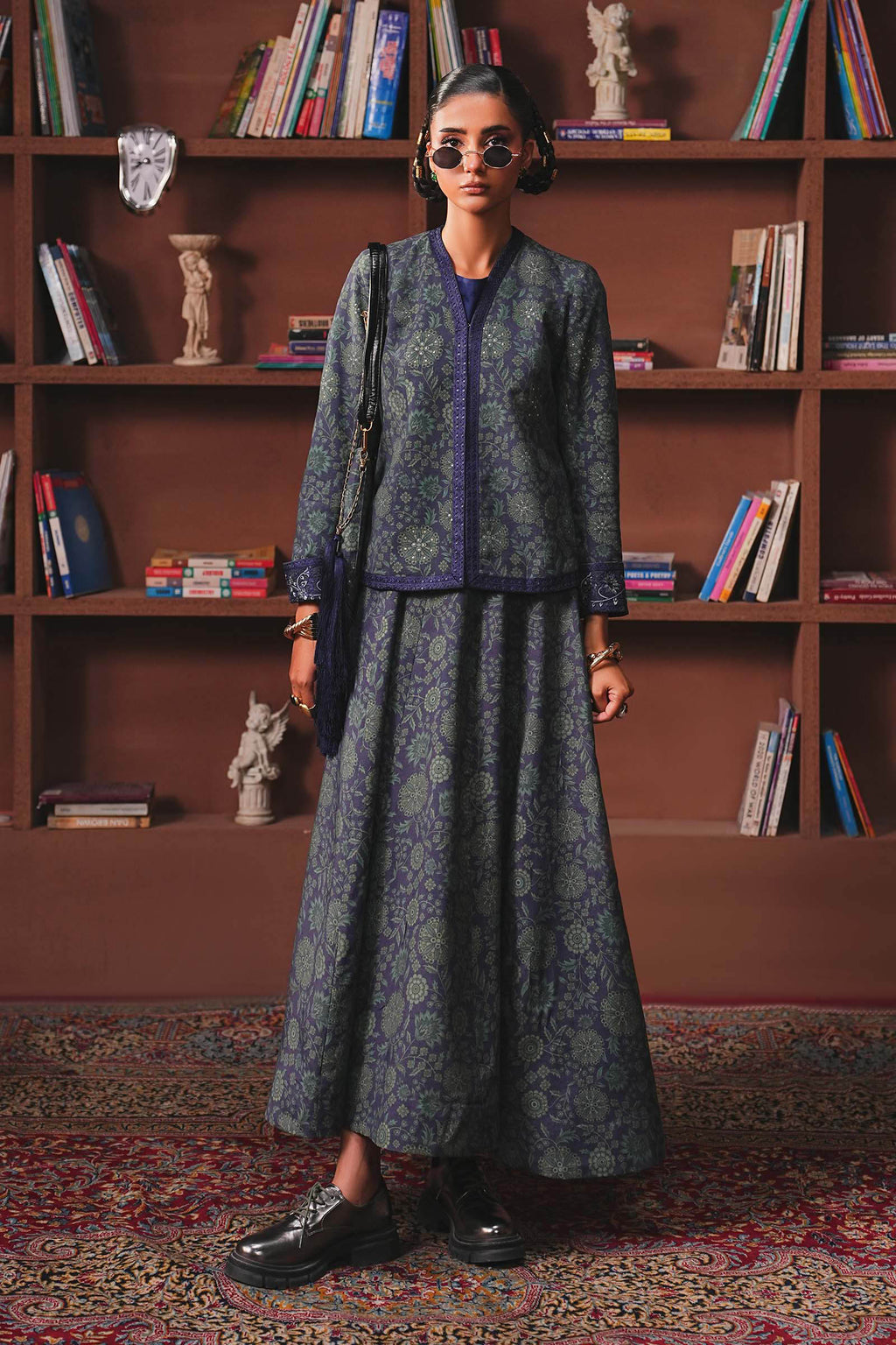 Maria B | Eid Collection 26 | Embroidered Pk Raw Silk Skirt Set