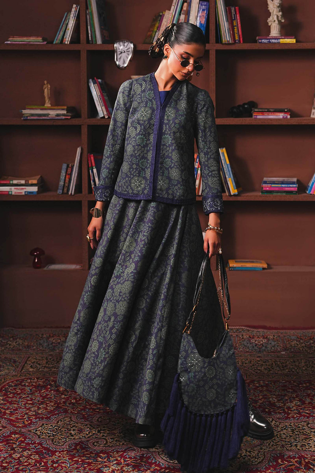 Maria B | Eid Collection 26 | Embroidered Pk Raw Silk Skirt Set