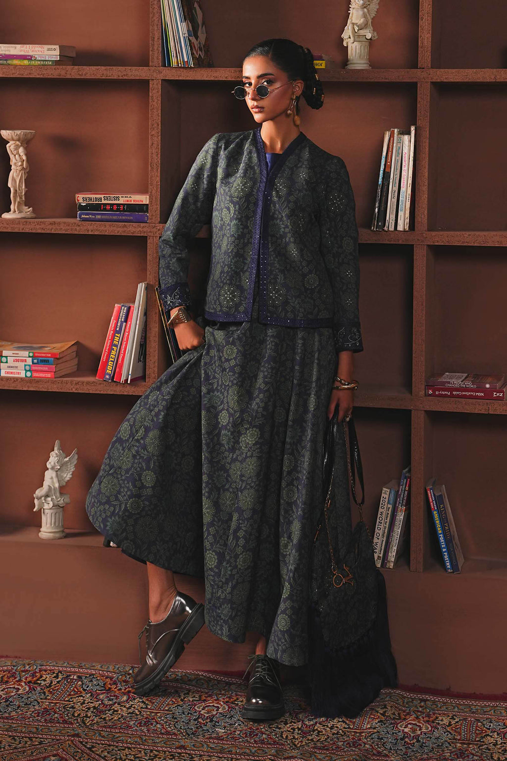 Maria B | Eid Collection 26 | Embroidered Pk Raw Silk Skirt Set