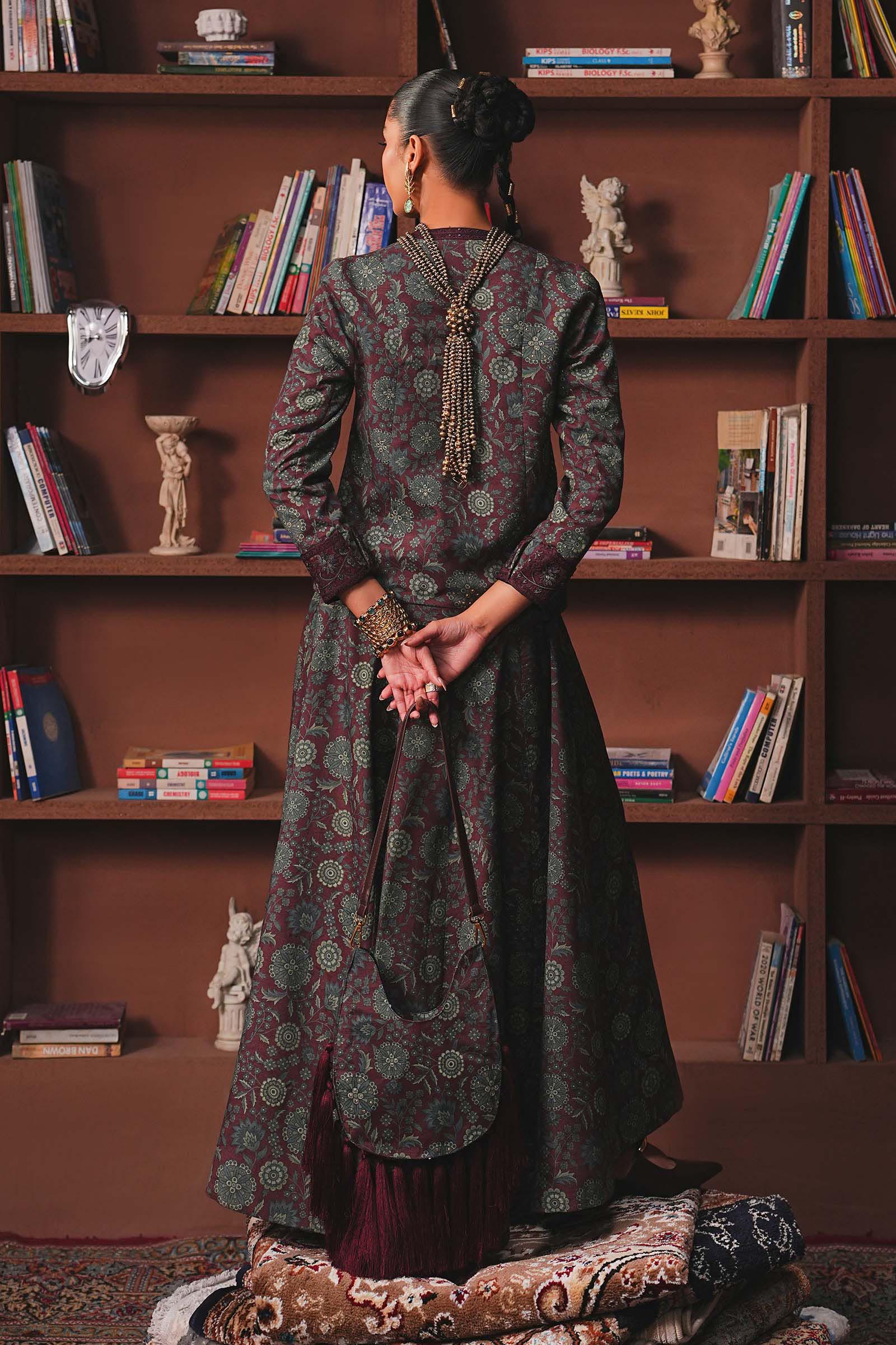 Maria B | Eid Collection 26 | Embroidered Pk Raw Silk Skirt Set