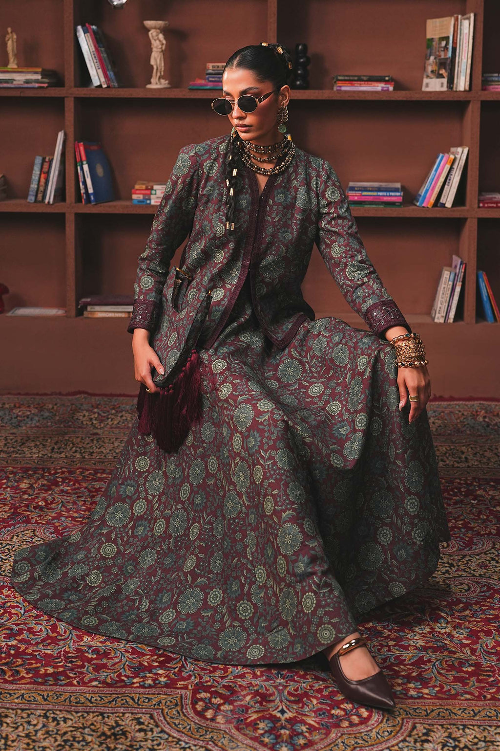 Maria B | Eid Collection 26 | Embroidered Pk Raw Silk Skirt Set