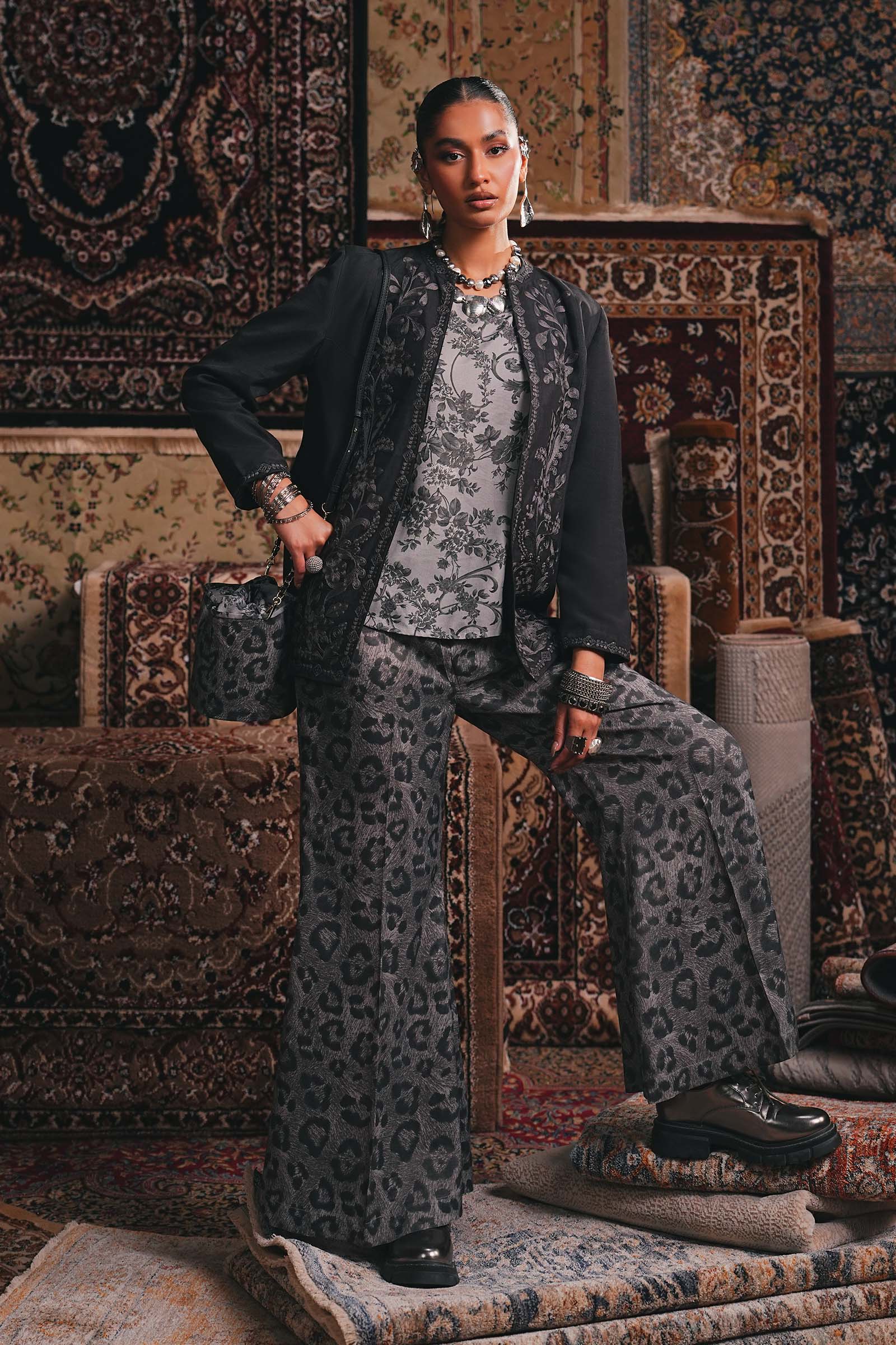 Maria B | Eid Collection 26 | Embroidered Pk Raw Silk Jacket Set