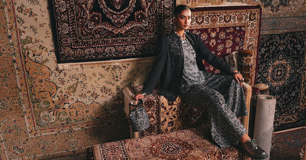 Maria B | Eid Collection 26 | Embroidered Pk Raw Silk Jacket Set