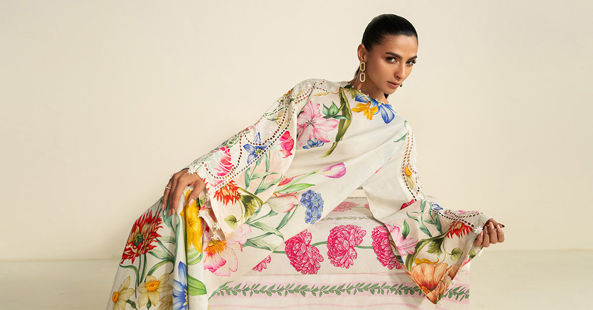 Maria B | Eid Collection 26 | 3 Piece Embroidered Raw Silk Suit