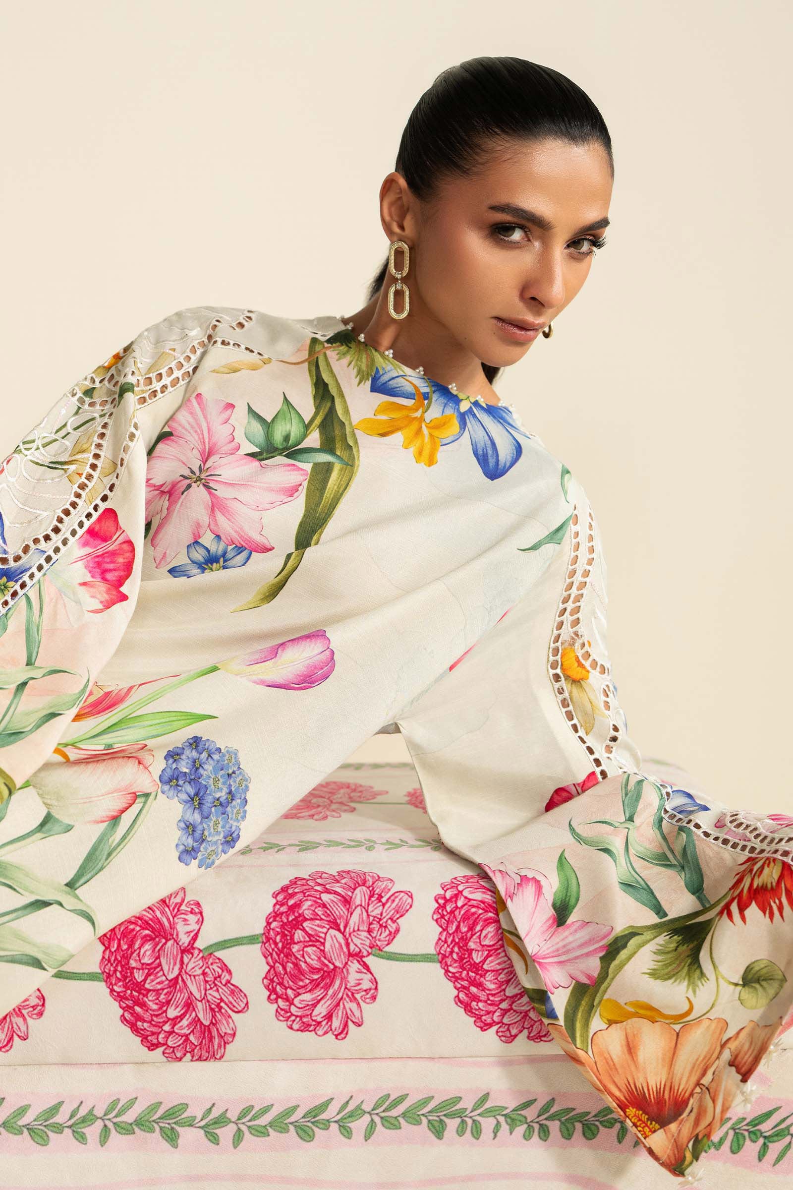 Maria B | Eid Collection 26 | 3 Piece Embroidered Raw Silk Suit