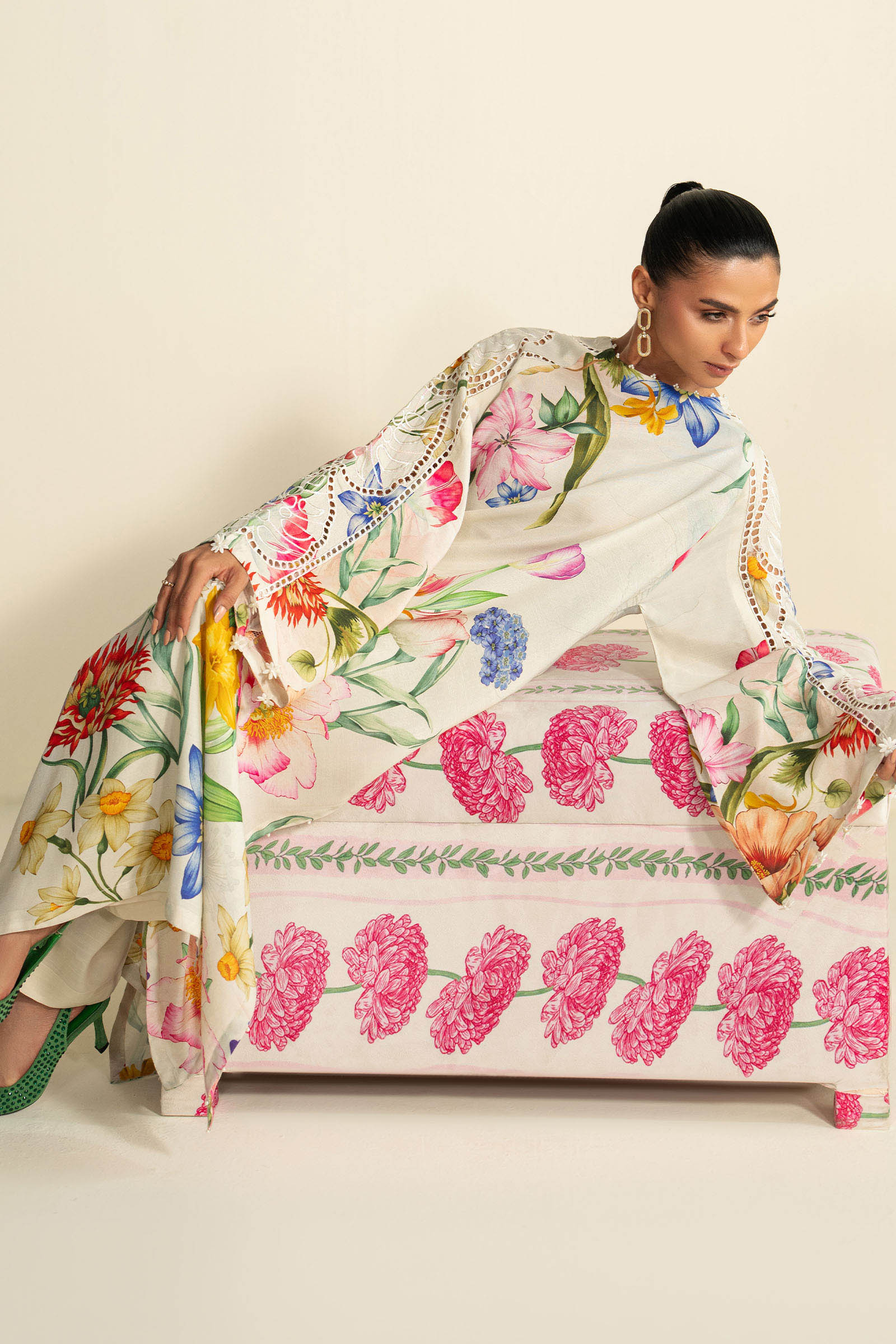 Maria B | Eid Collection 26 | 3 Piece Embroidered Raw Silk Suit