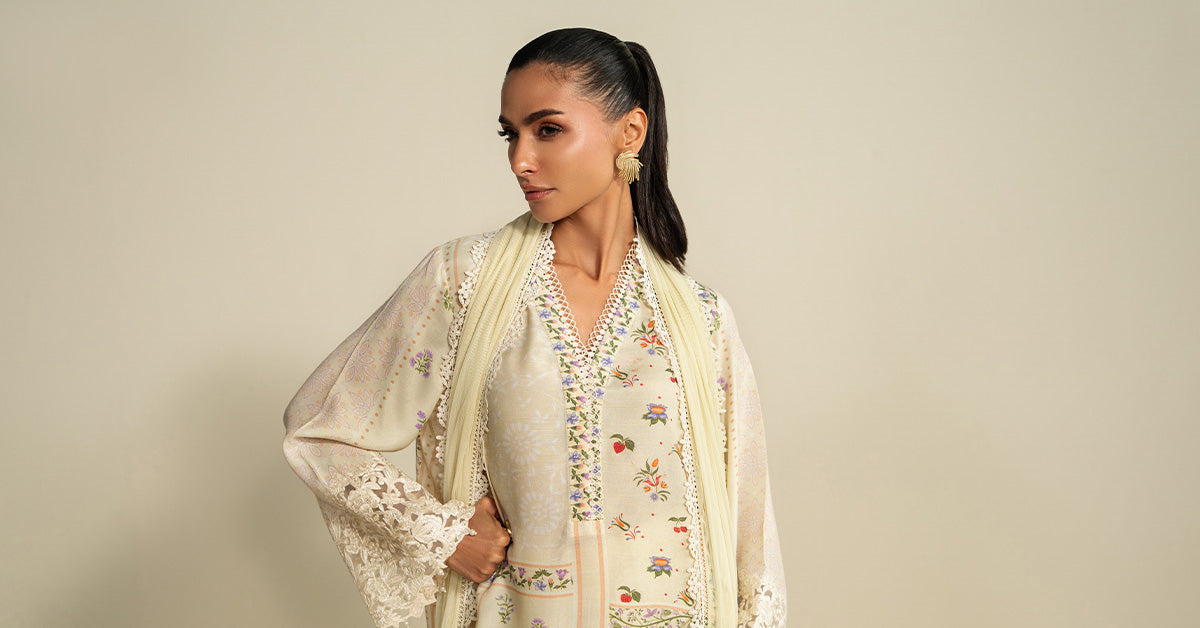 Maria B | Eid Collection 26 | 3 Piece Embroidered Raw Silk Suit