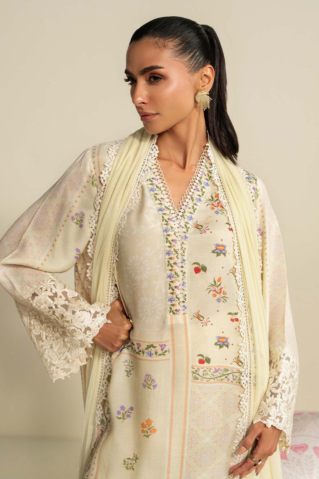 Maria B | Eid Collection 26 | 3 Piece Embroidered Raw Silk Suit