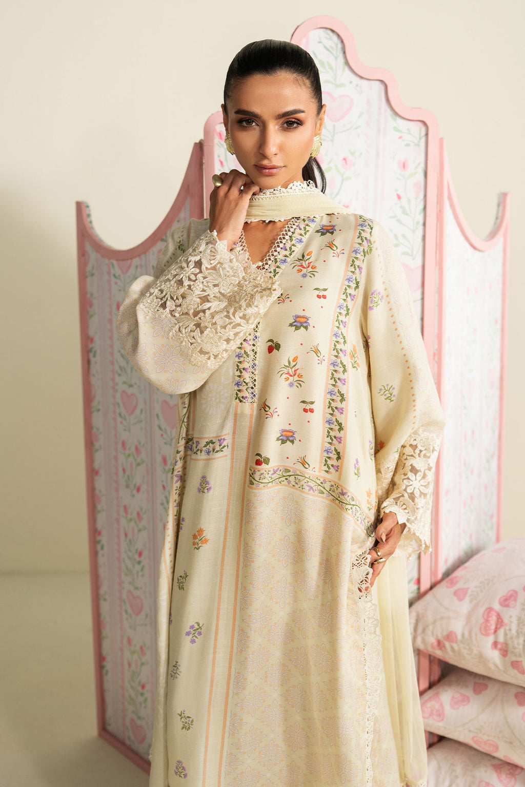 Maria B | Eid Collection 26 | 3 Piece Embroidered Raw Silk Suit