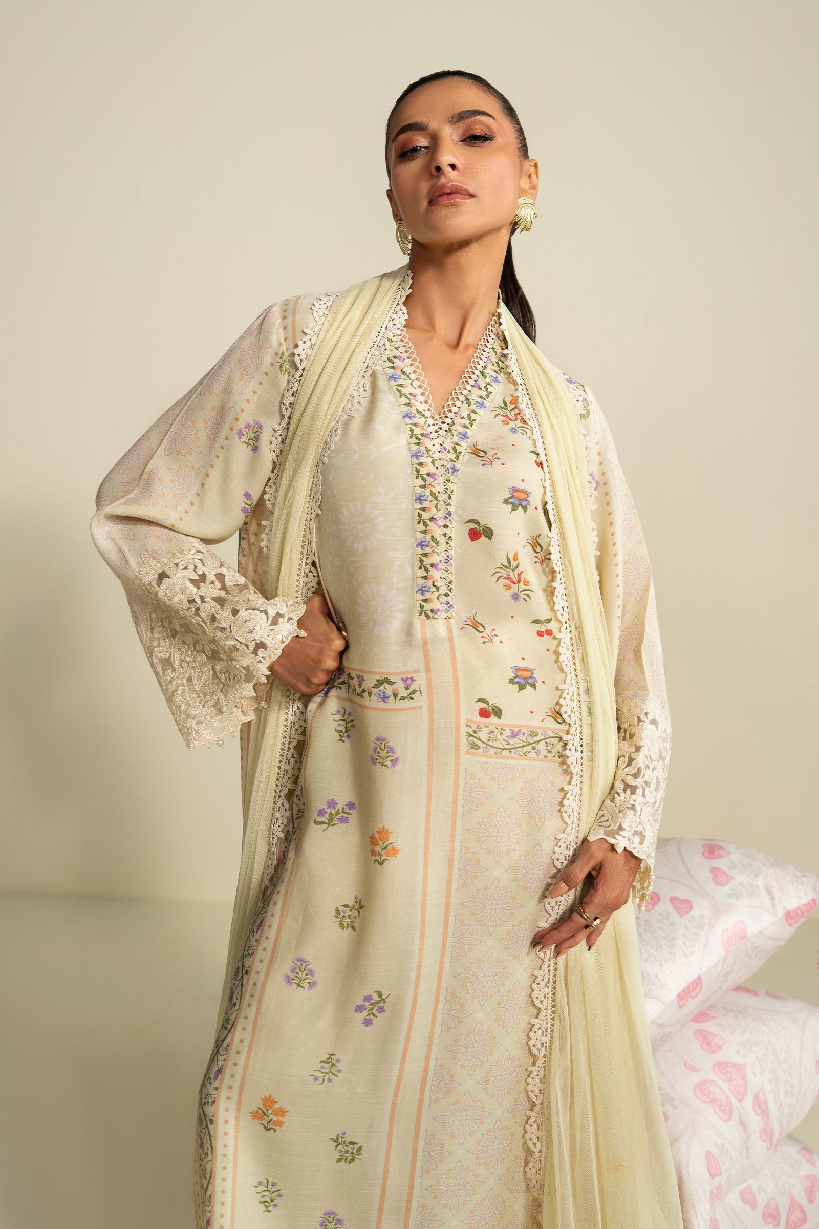 Maria B | Eid Collection 26 | 3 Piece Embroidered Raw Silk Suit