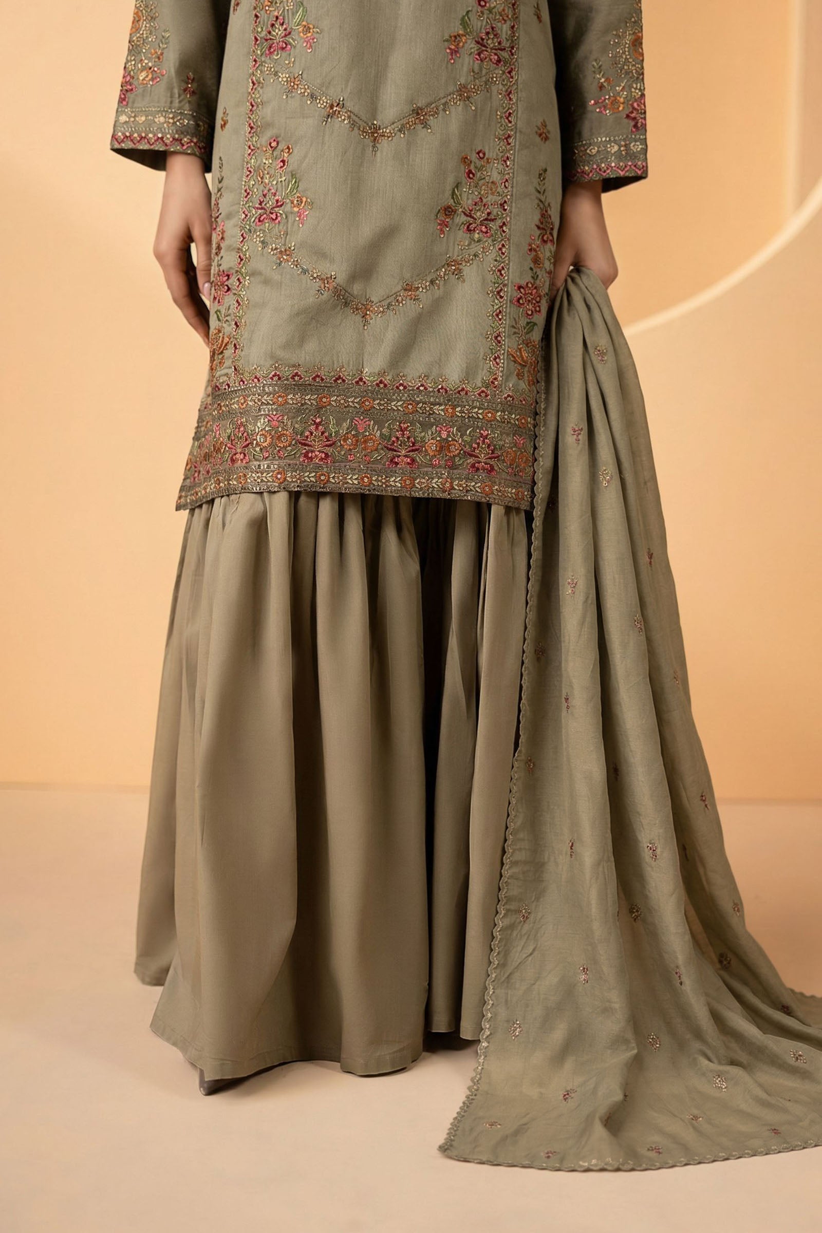 Maria B | Eid Collection 26 | 3 Piece Embroidered Double Warp Silk Suit