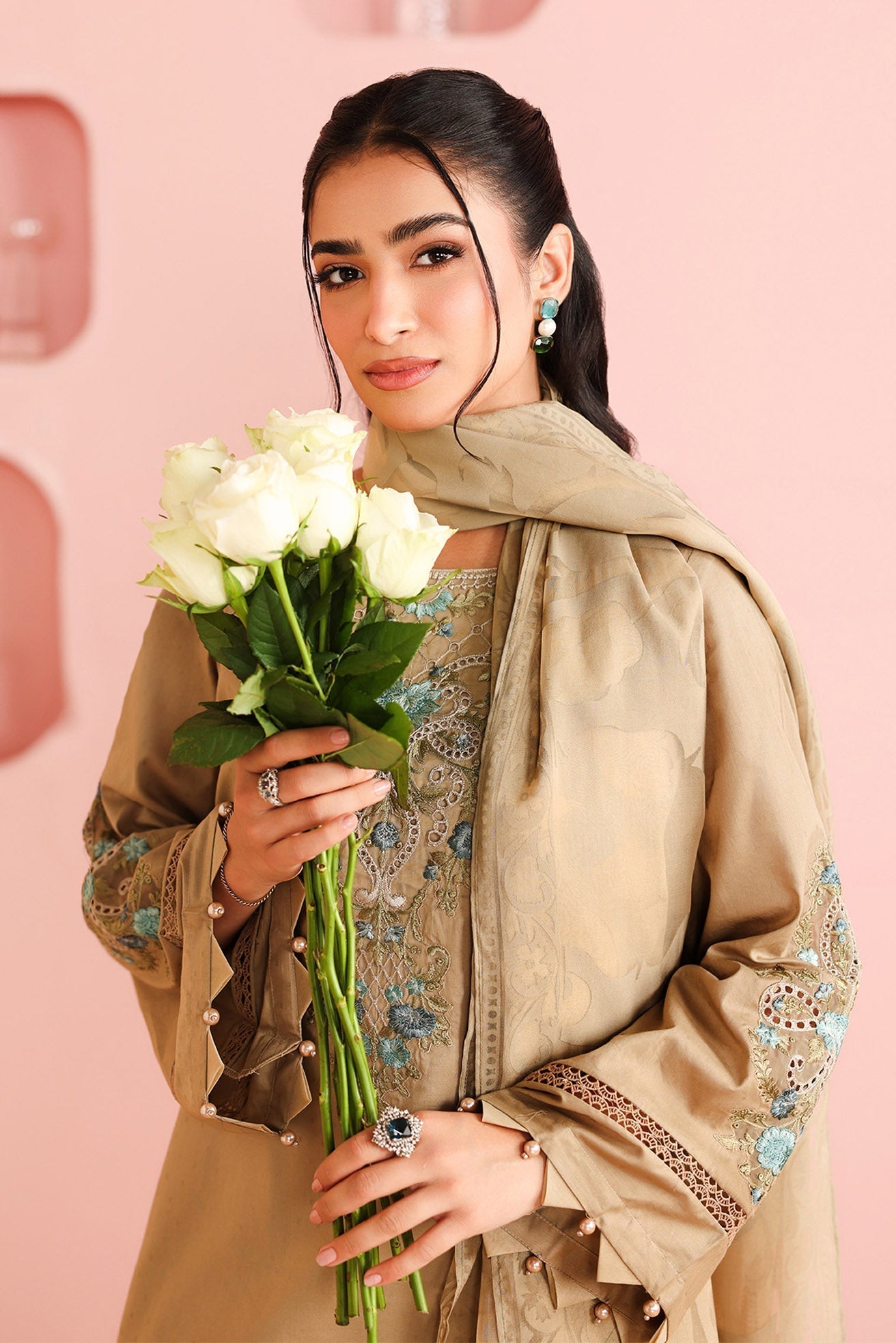 Maria B | Luxury Winter Pret 25 | DW-PF25-03-Coffee