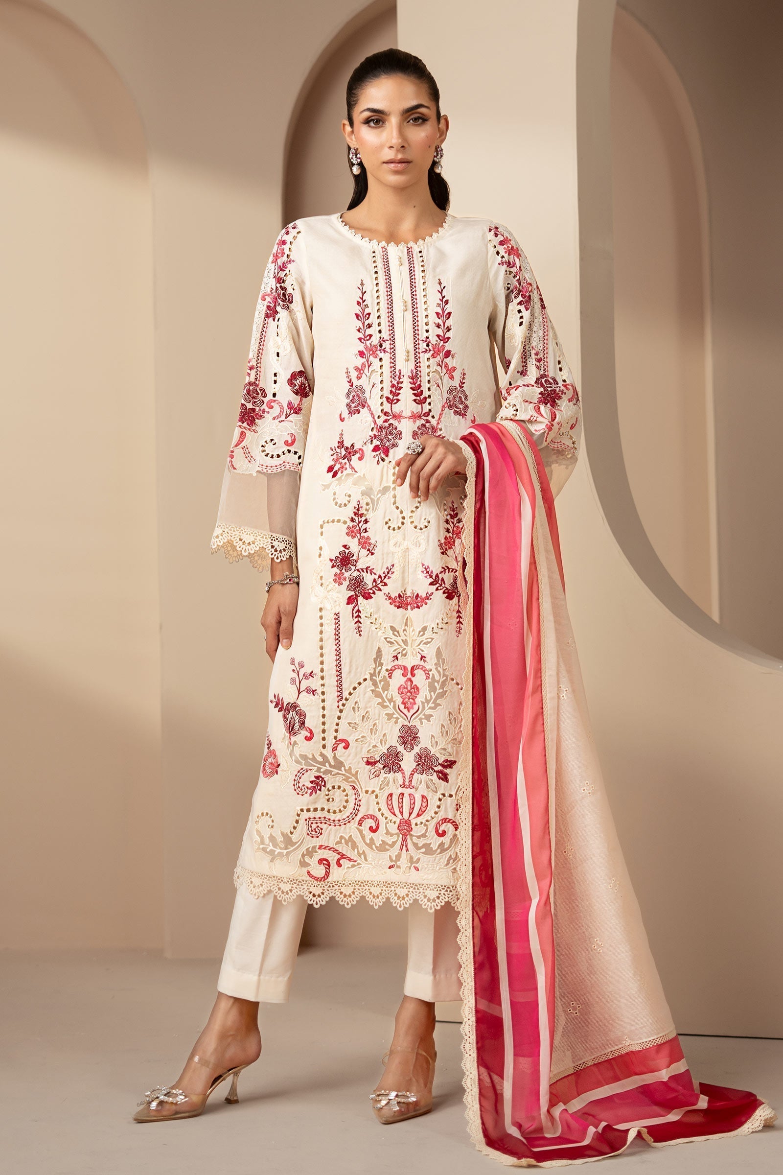 Maria B | Eid Collection 26 | 3 Piece Embroidered Jacquard Lawn Suit