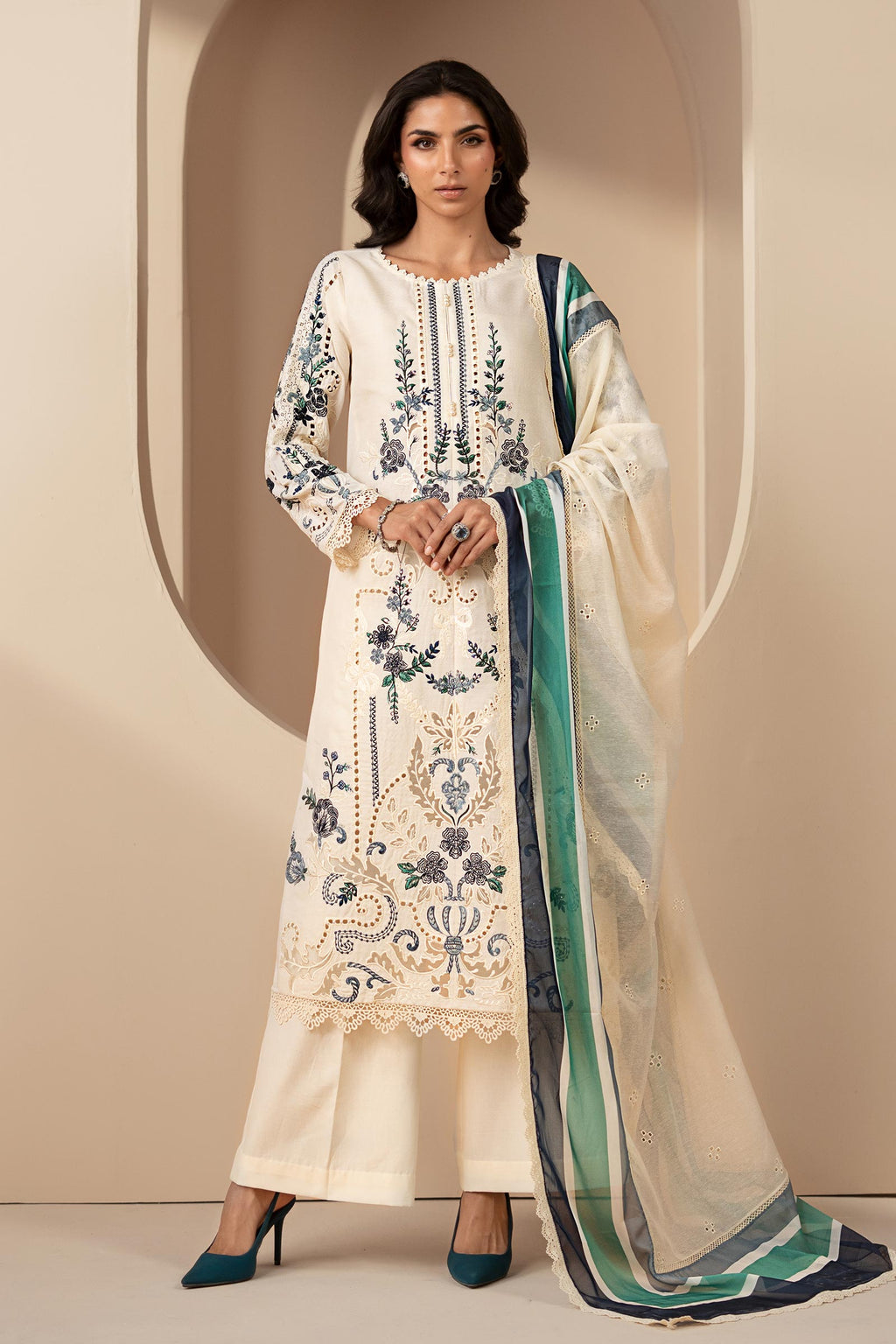 Maria B | Eid Collection 26 | 3 Piece Embroidered Jacquard Lawn Suit