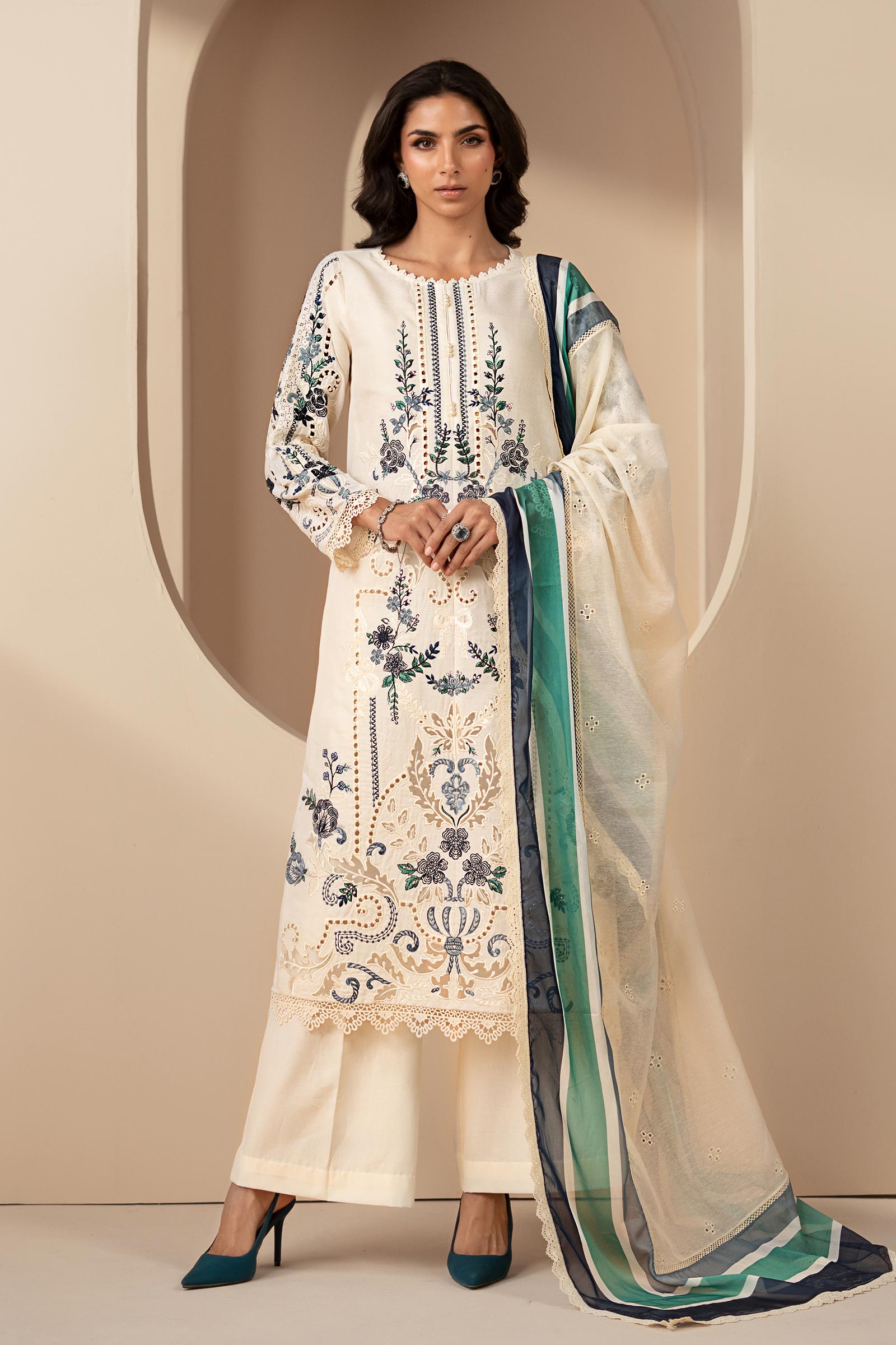 Maria B | Eid Collection 26 | 3 Piece Embroidered Jacquard Lawn Suit