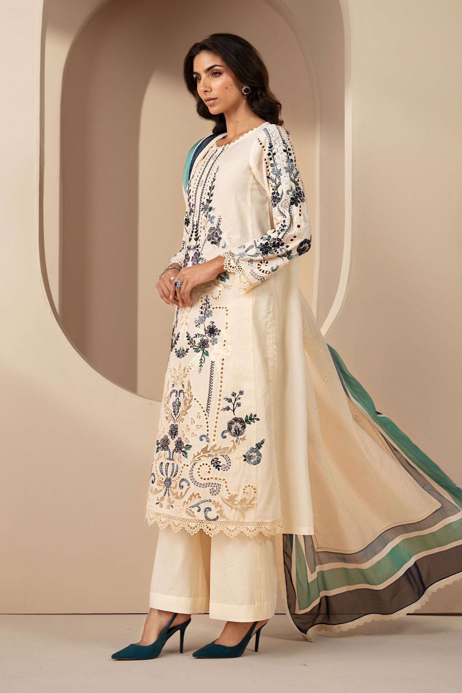 Maria B | Eid Collection 26 | 3 Piece Embroidered Jacquard Lawn Suit
