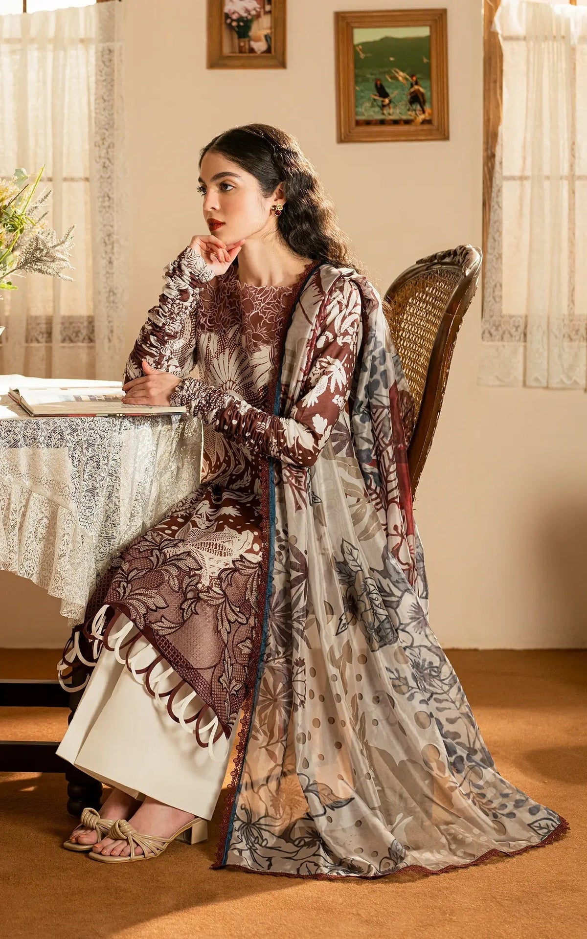 Asifa and Nabeel | Meraki Vintage 25 | Darcheeni (MVL25-07) - House Of Anaya