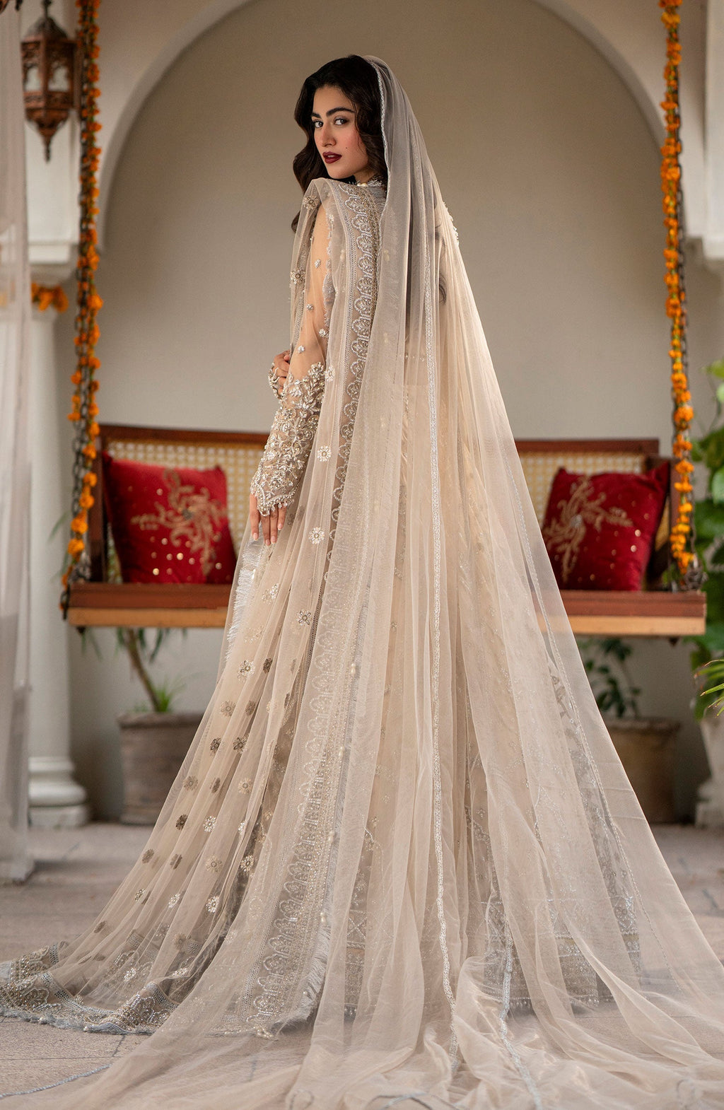 Zarin by Eleshia Embroidered Net 3Pc Suit D-03 Elayne - Riwayat-e-khas