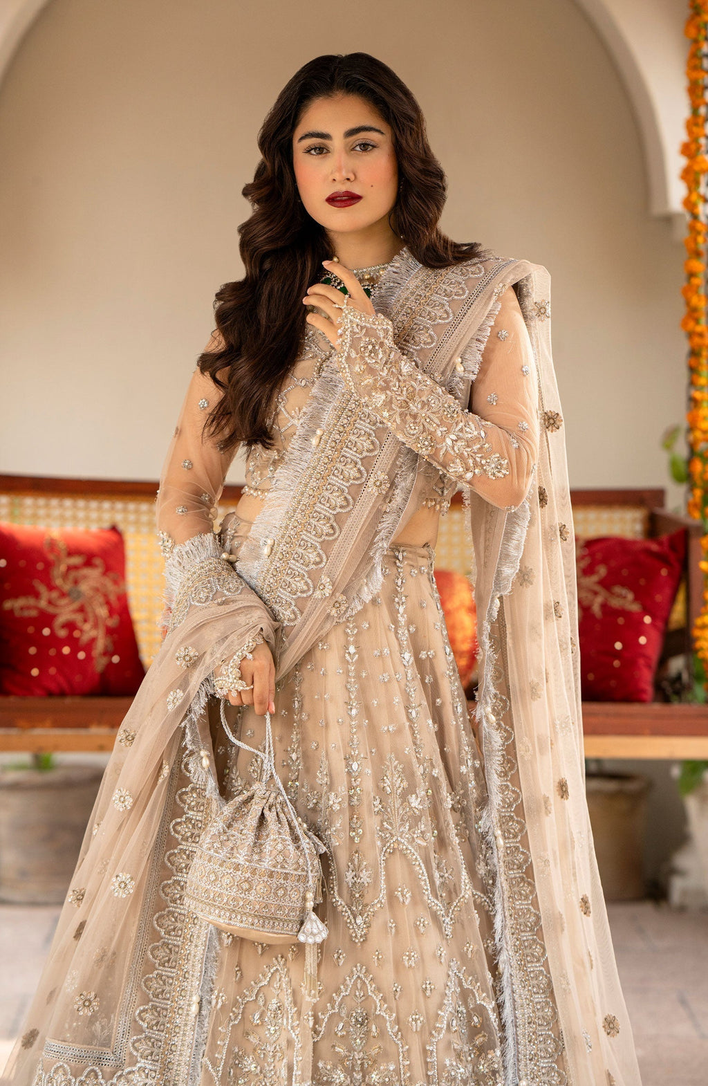 Zarin by Eleshia Embroidered Net 3Pc Suit D-03 Elayne - Riwayat-e-khas