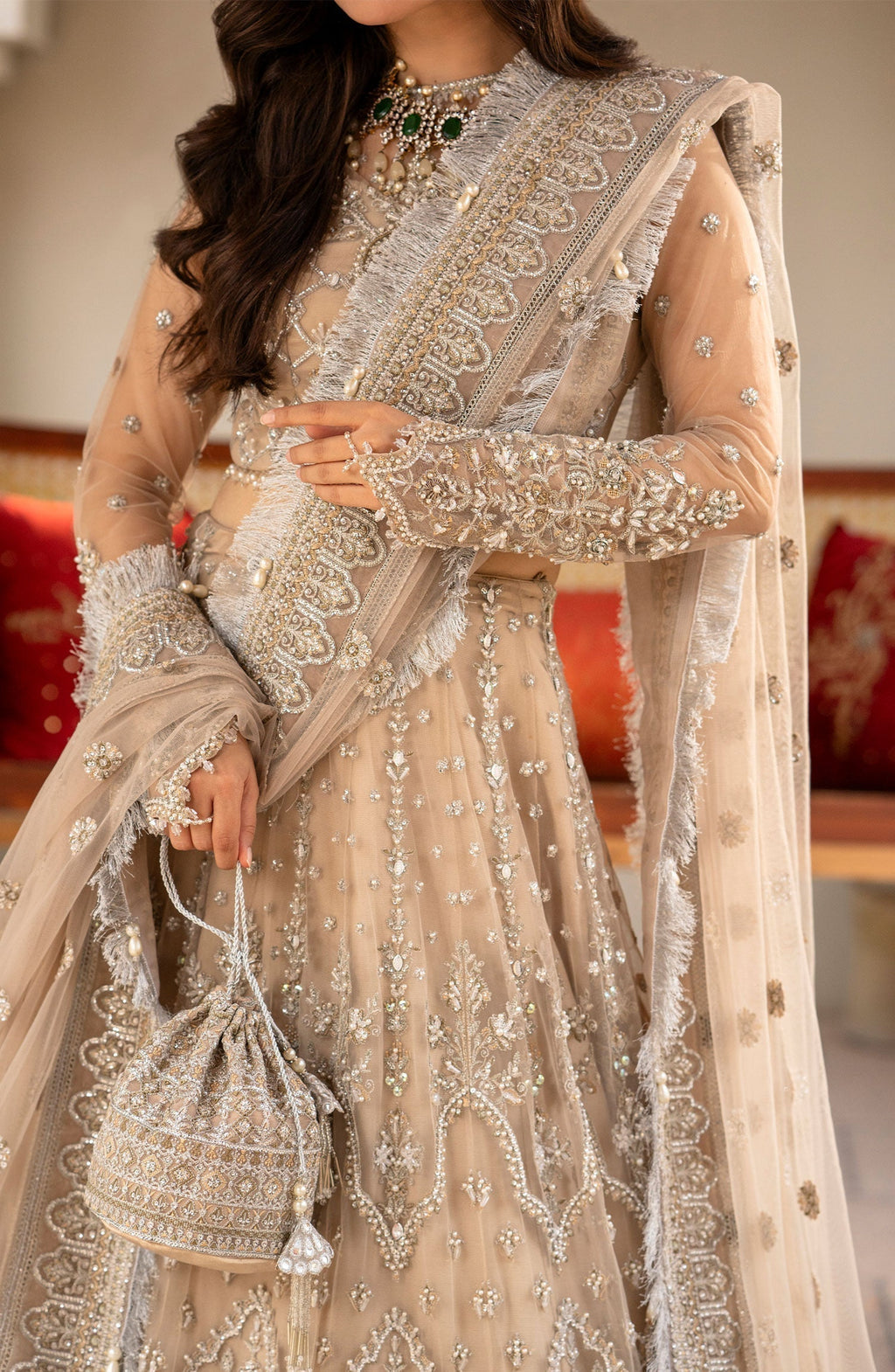 Zarin by Eleshia Embroidered Net 3Pc Suit D-03 Elayne - Riwayat-e-khas