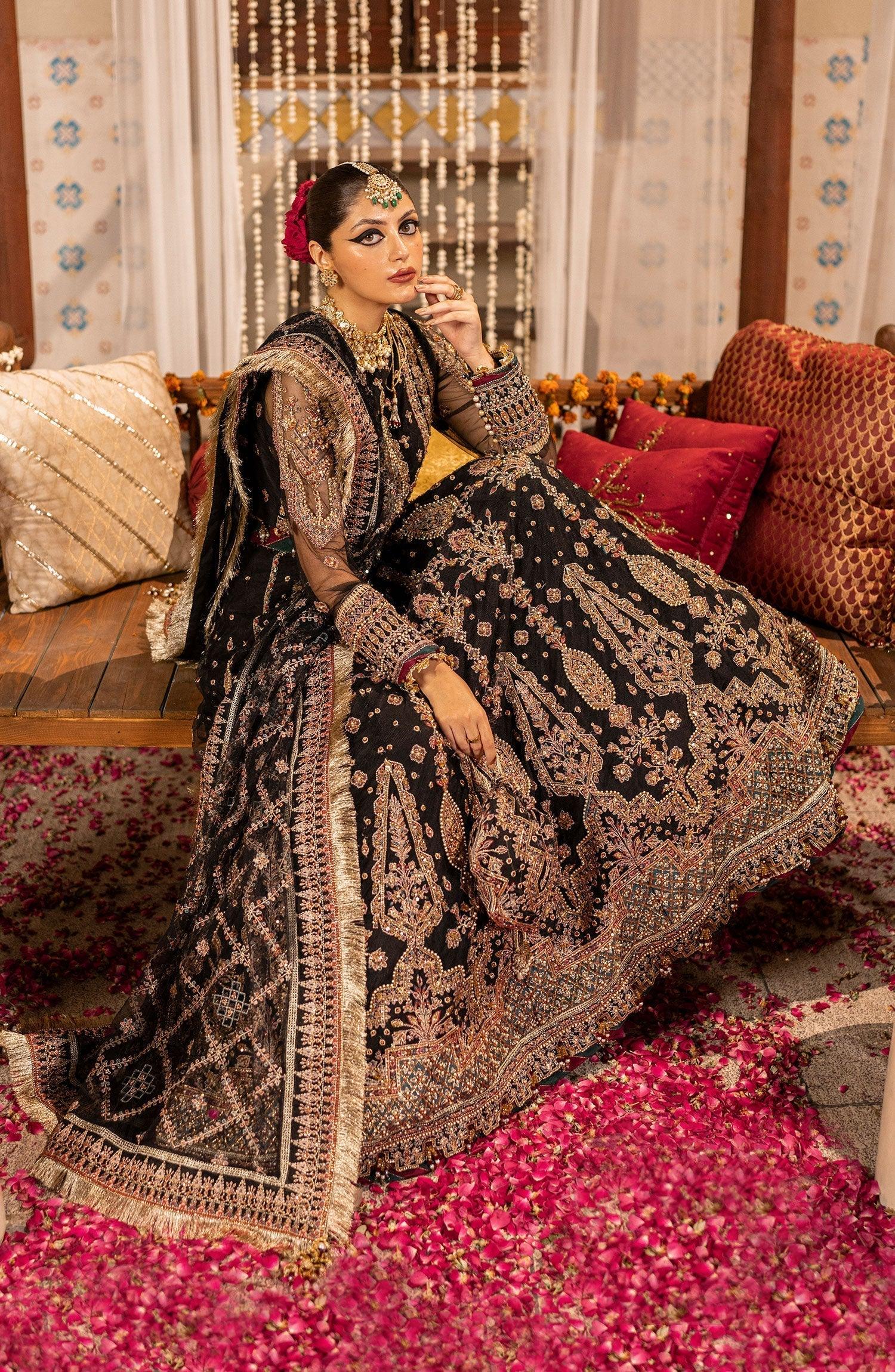 Zarin by Eleshia Embroidered Net 3Pc Suit D-09 Kamila - House Of Anaya