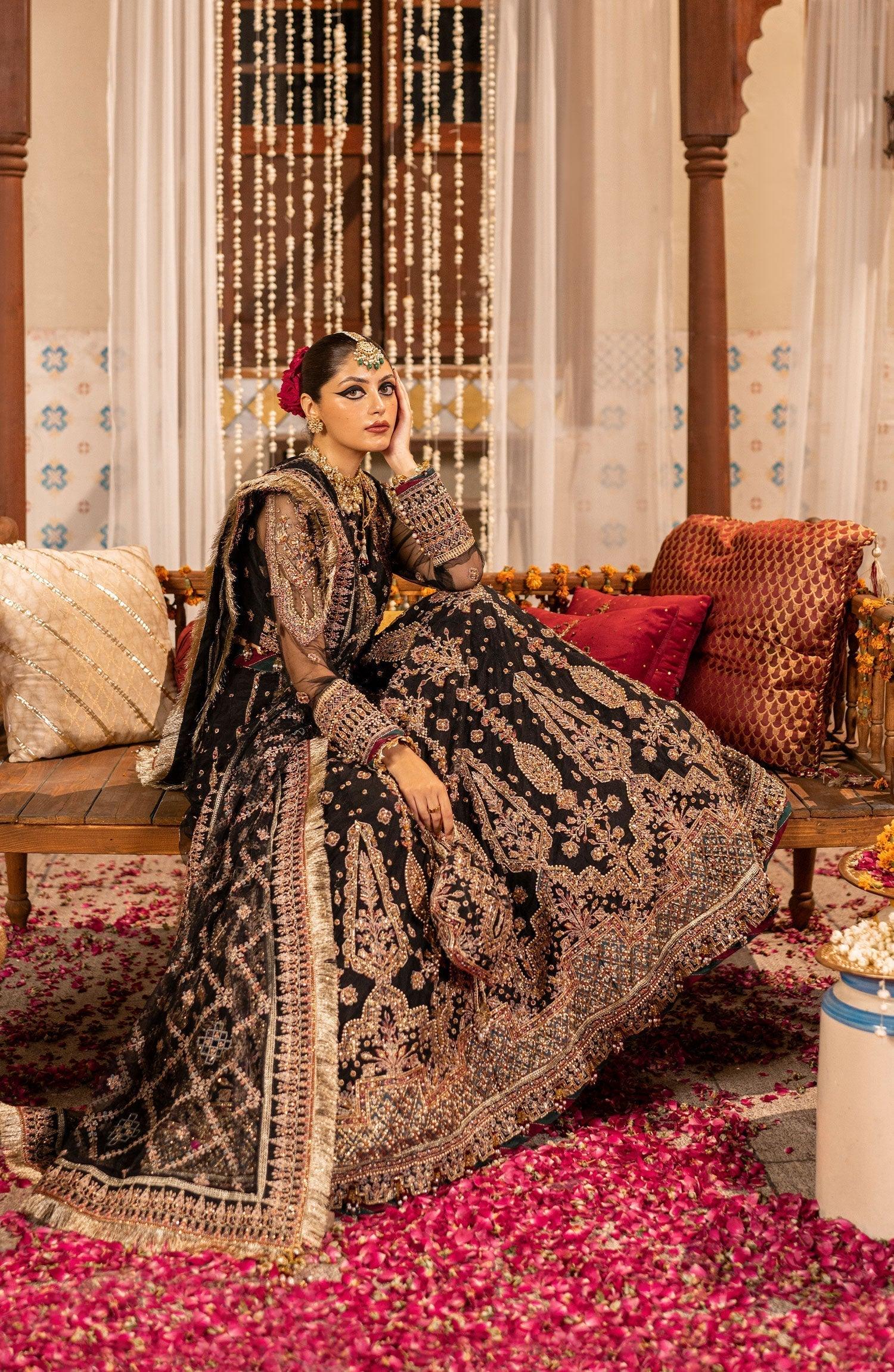 Zarin by Eleshia Embroidered Net 3Pc Suit D-09 Kamila - House Of Anaya