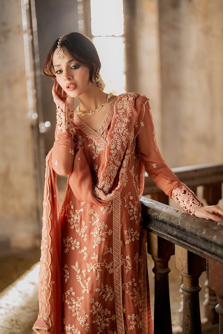 Azure | Ensembles Embroidered Formals | Dusky Bloom - Riwayat-e-Khas