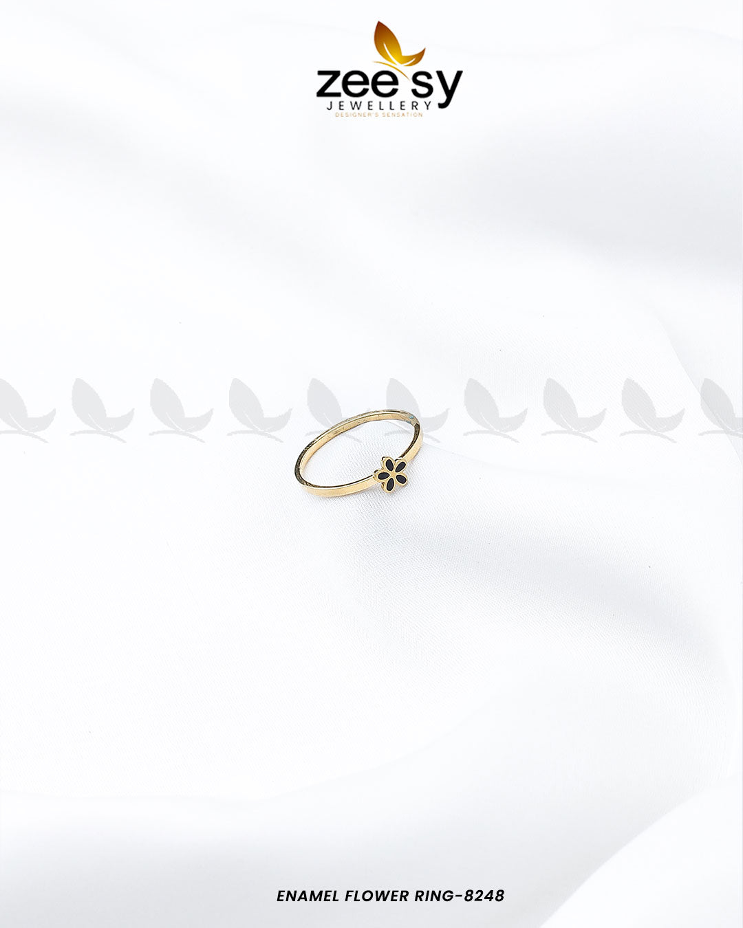 Enamel Flower Ring-8248 - Libasekhas