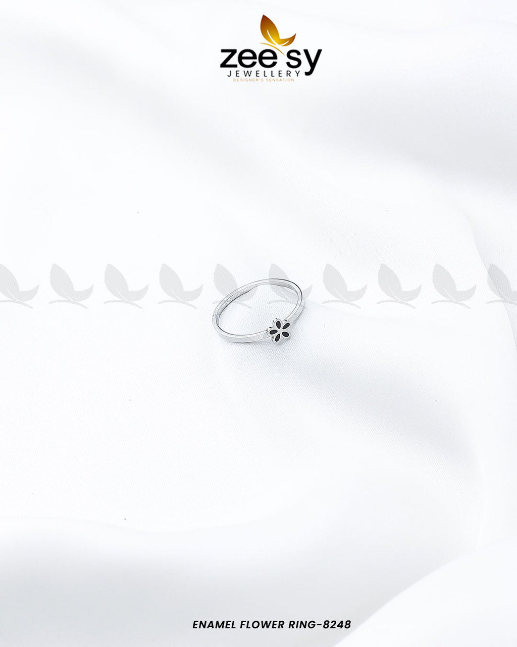 Enamel Flower Ring-8248 - Libasekhas